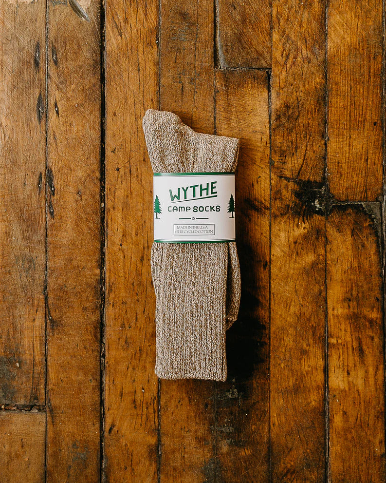 RECYCLED COTTON CAMP SOCKS - L.E. & Chalk