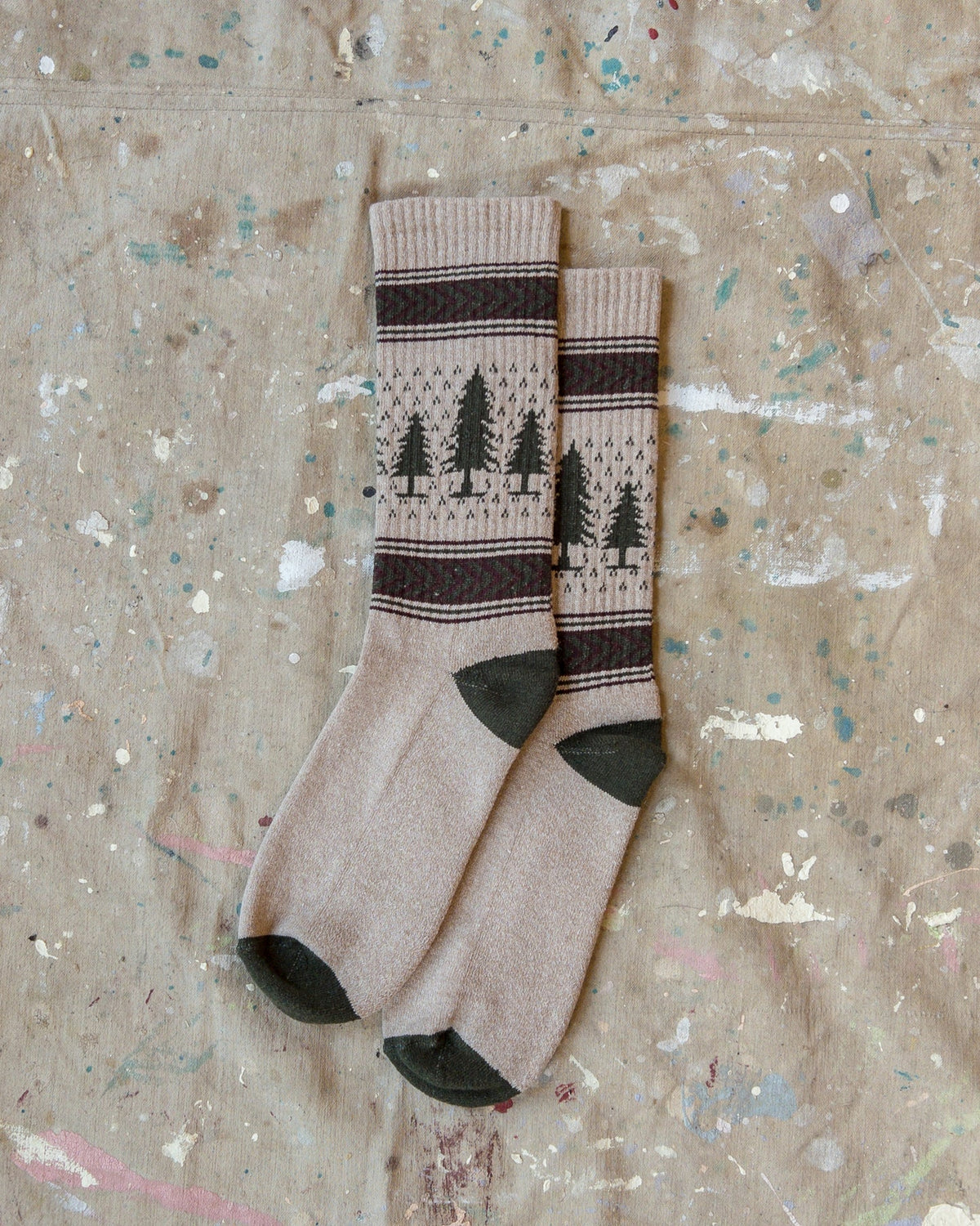 JACQUARD CAMP SOCKS - L.E. & Chalk