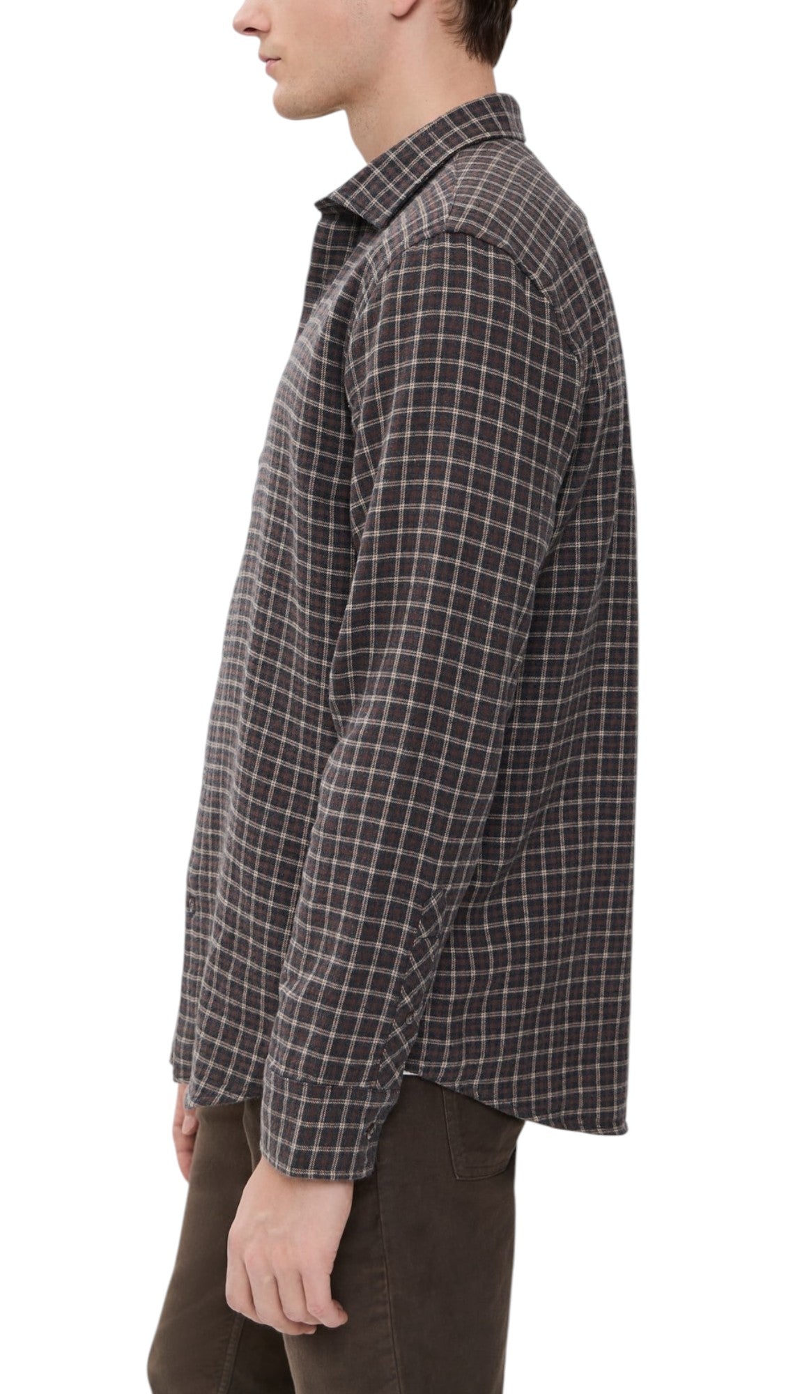 BRUSHED DOUBLE WINDOW PLAID HUTCHESON SPORT SHIRT