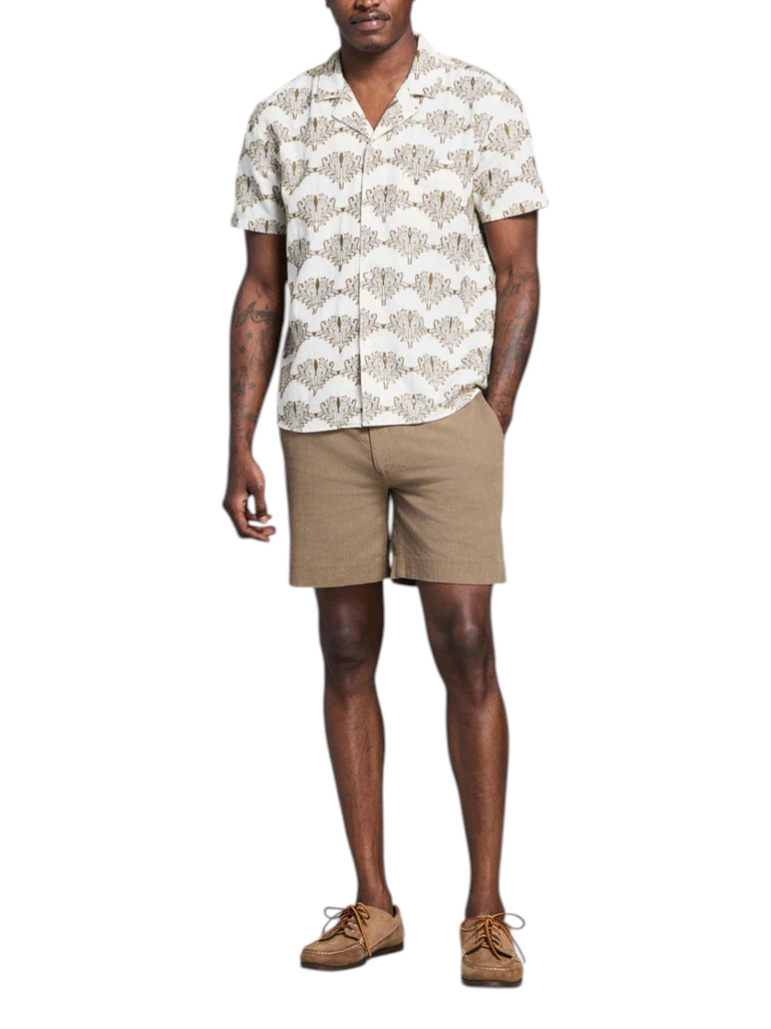 BOTANICAL JACQUARD CAMP SS - L.E. & Chalk