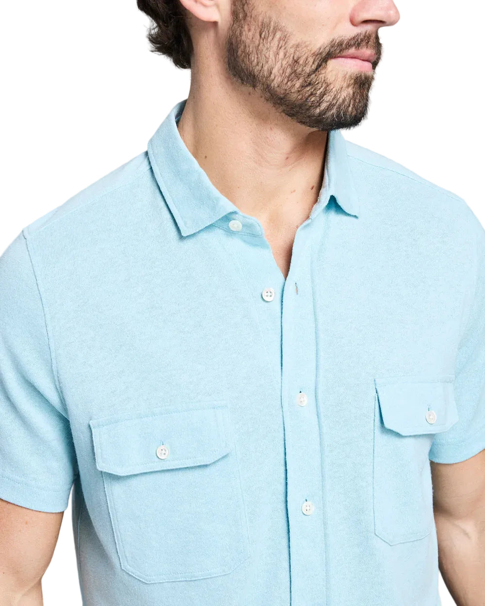 SS HEMP COTTON KNIT SHIRT - L.E. & Chalk