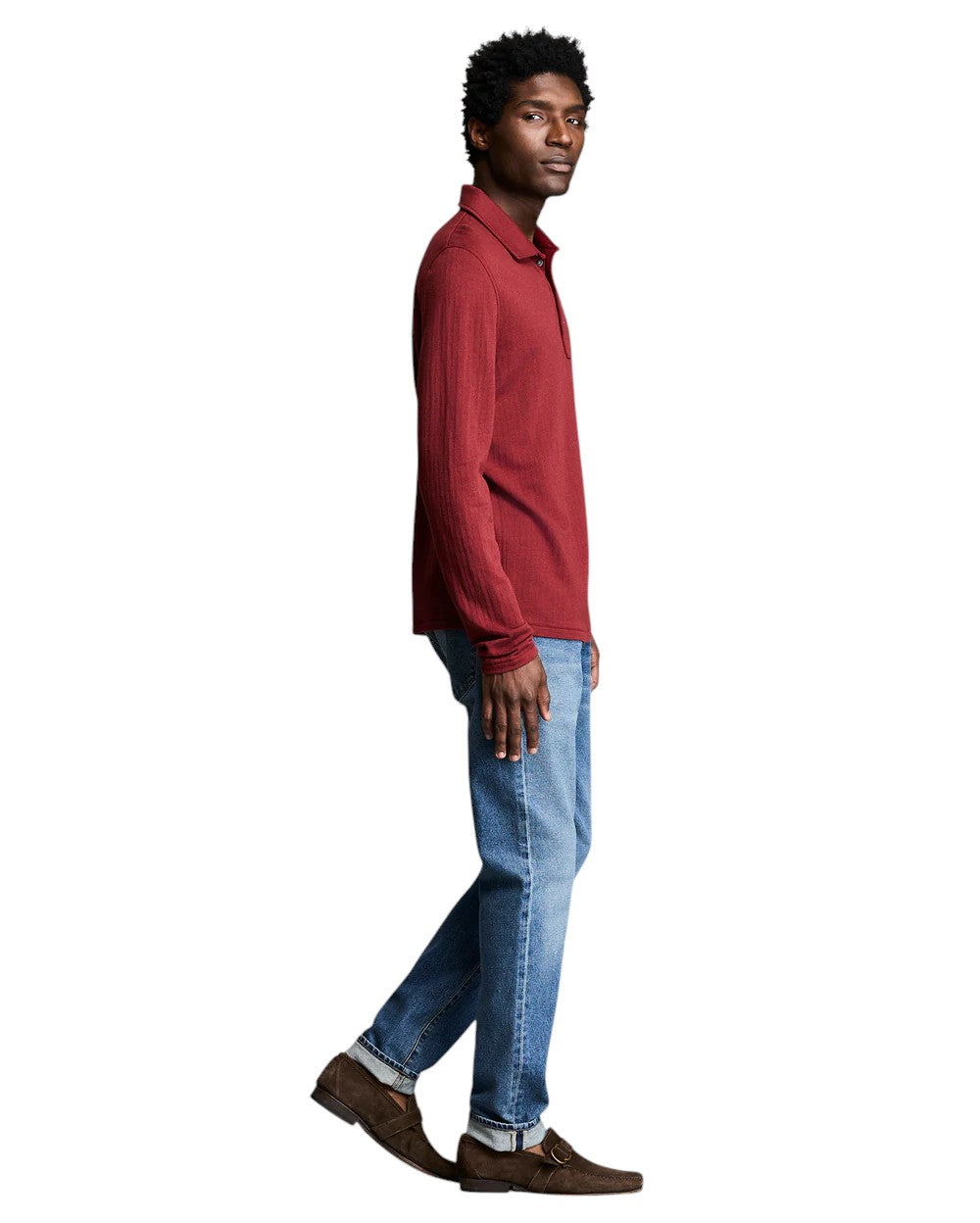 LS HERRINGBONE POLO
