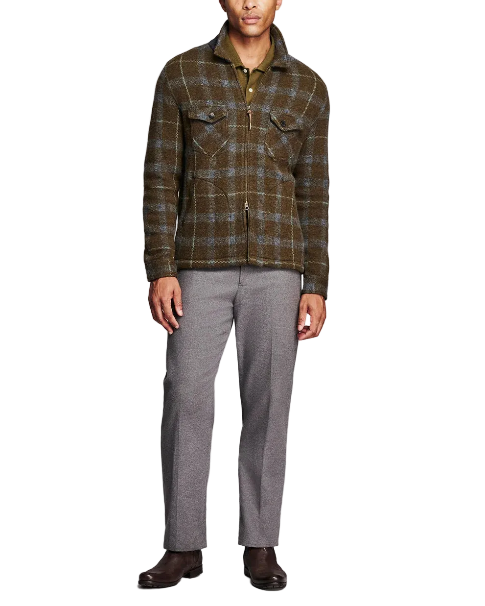 NUMAJIRI PLAID KNIT JACKET