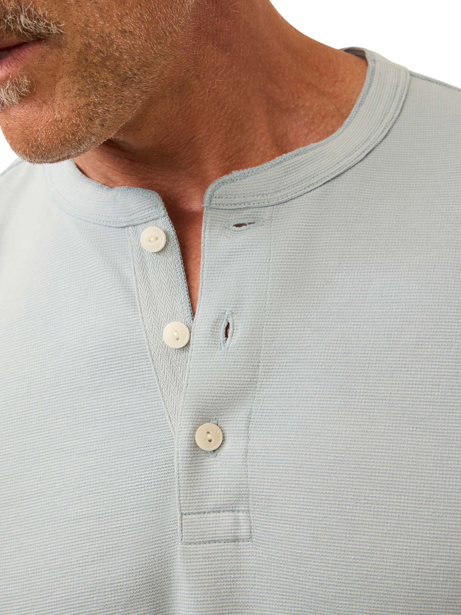 LONG SLEEVE WAFFLE HENLEY