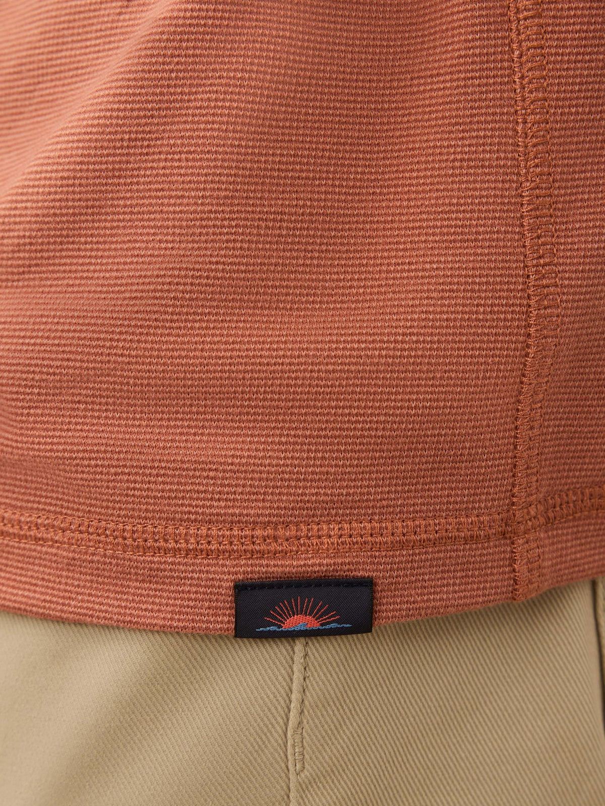 LONG SLEEVE WAFFLE HENLEY - L.E. & Chalk