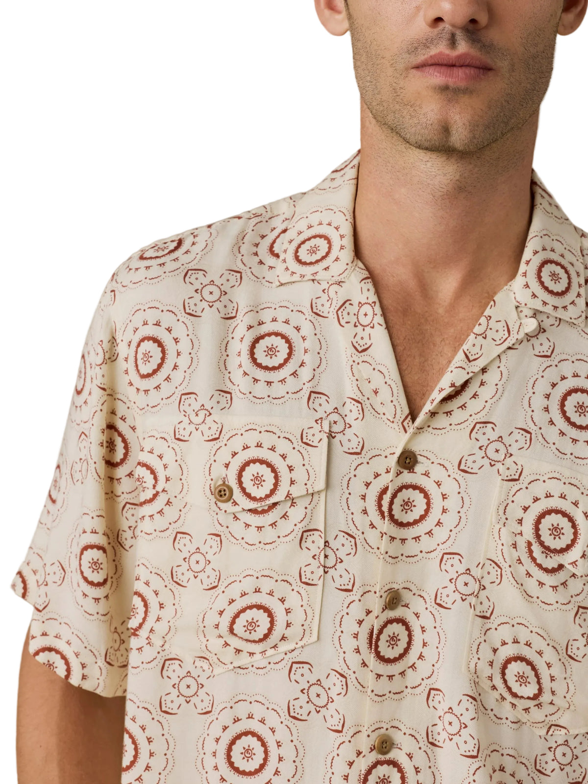 SS BALI CAMP SHIRT - L.E. & Chalk