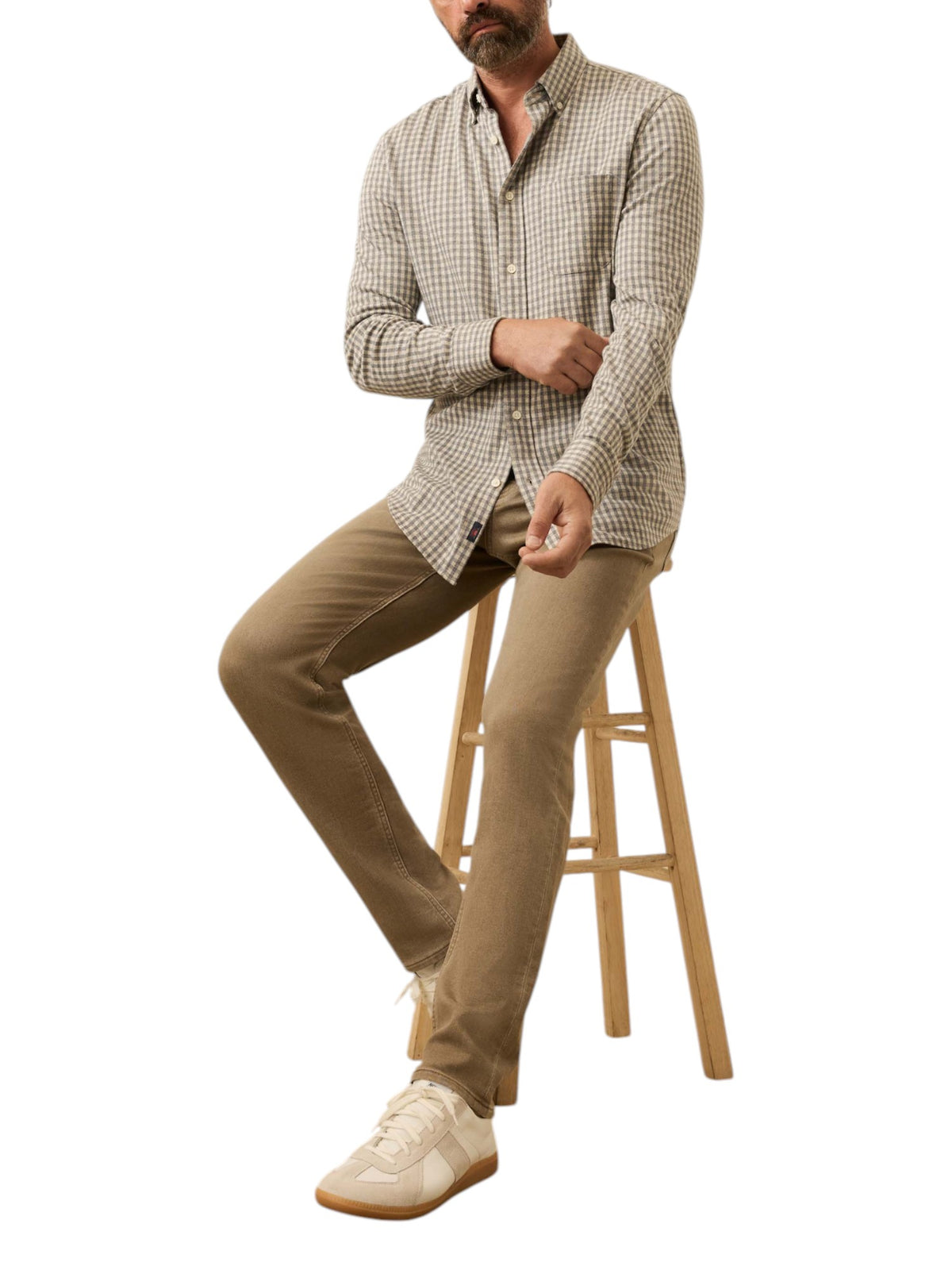 COASTLINE KNIT SHIRT - L.E. & Chalk