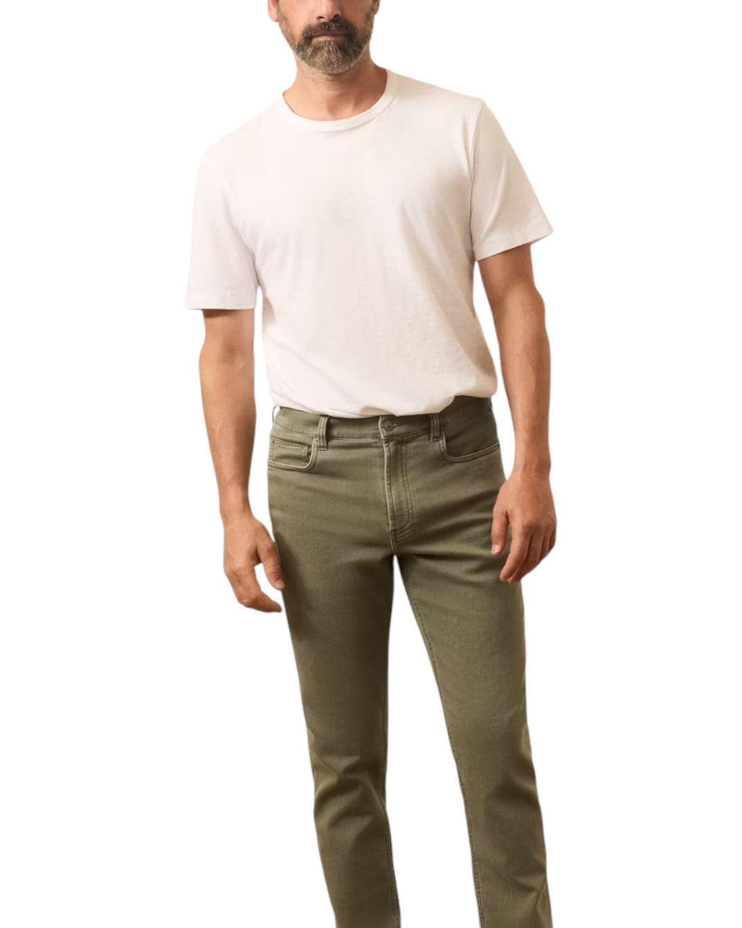 STRETCH TERRY 5 POCKET PANT - L.E. & Chalk