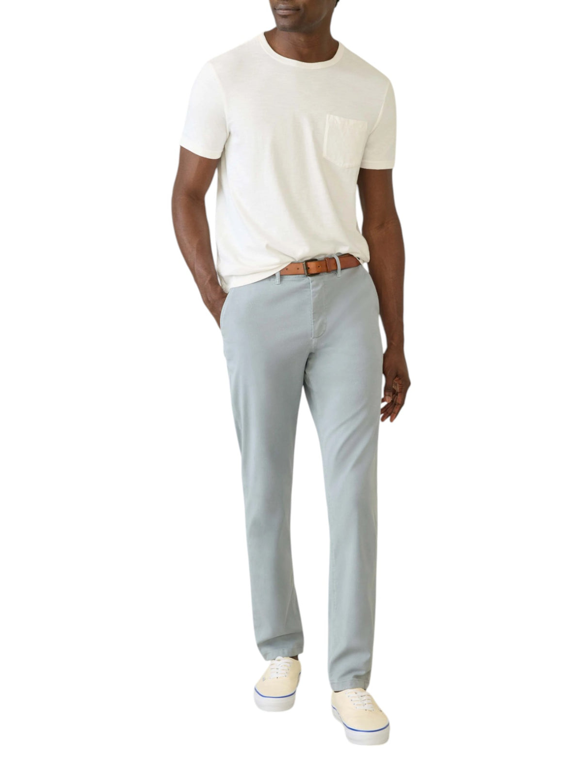 SUNWASHED POCKET TEE - L.E. & Chalk