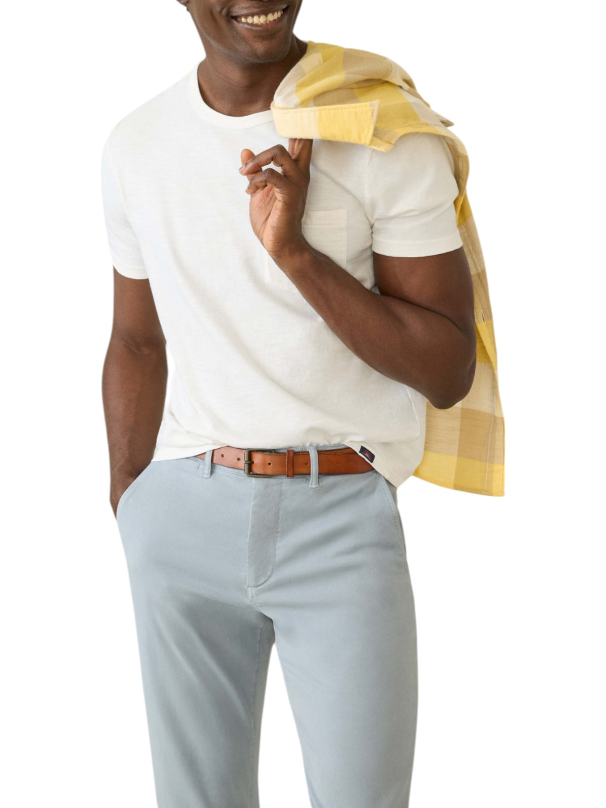 SUNWASHED POCKET TEE - L.E. & Chalk