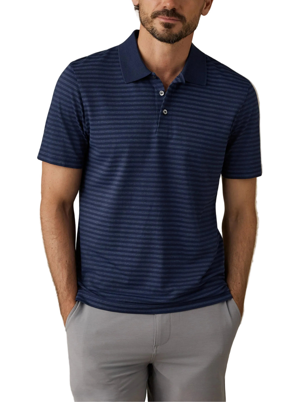 SS MOVEMENT PIQUE POLO - L.E. & Chalk