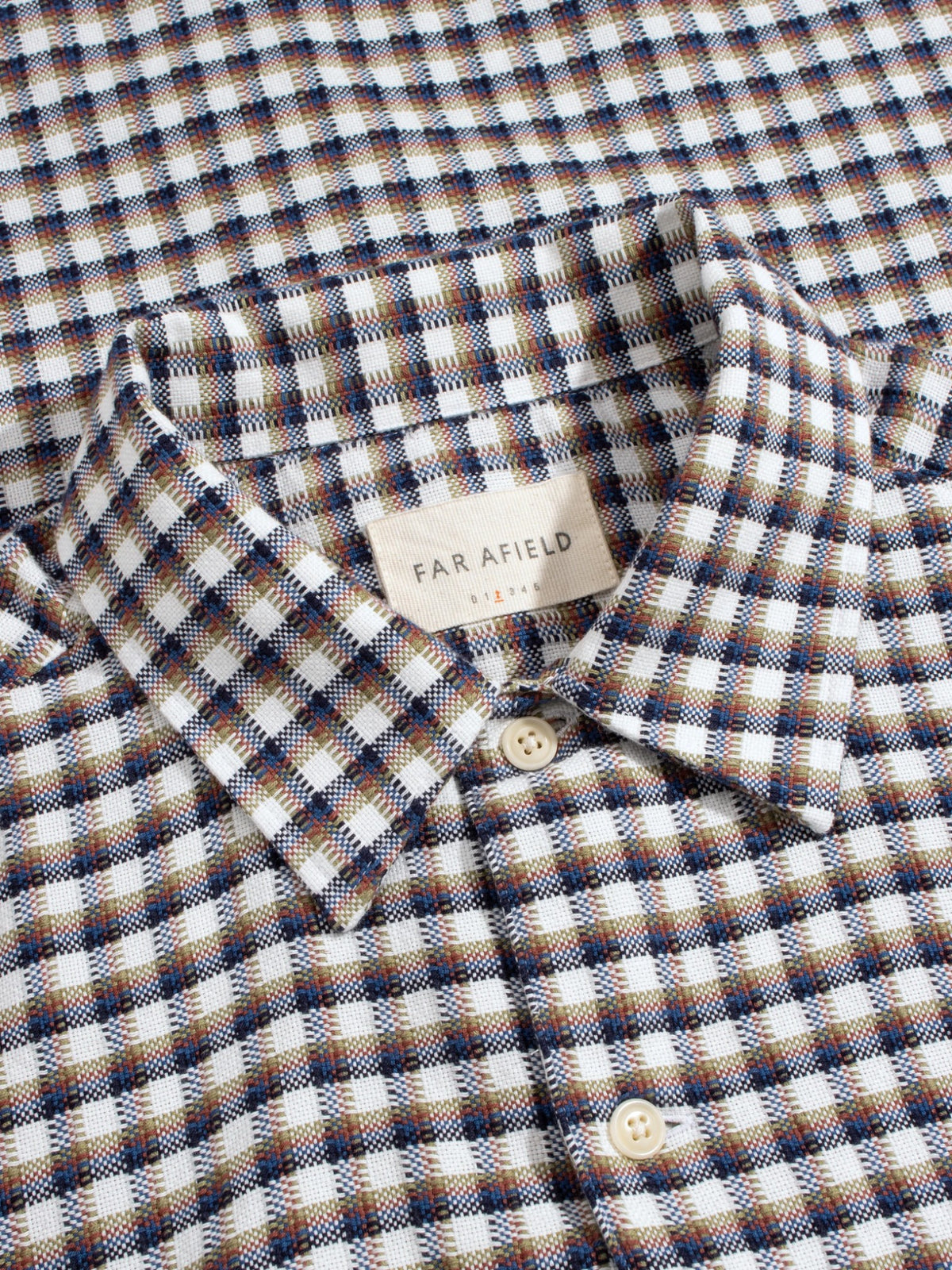 BUSEY SHIRT DOBBY CHECK - L.E. & Chalk
