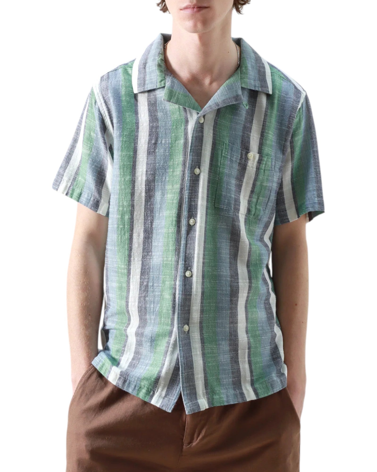 SELLECK SS SLUB STRIPE