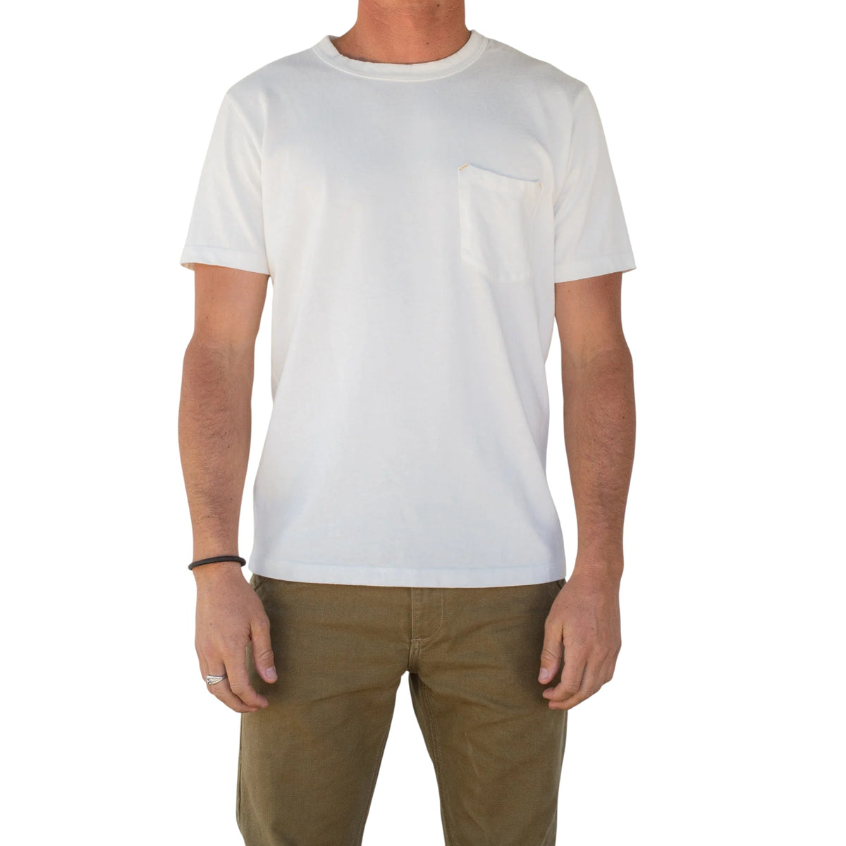 13 OZ POCKET TEE - L.E. & Chalk