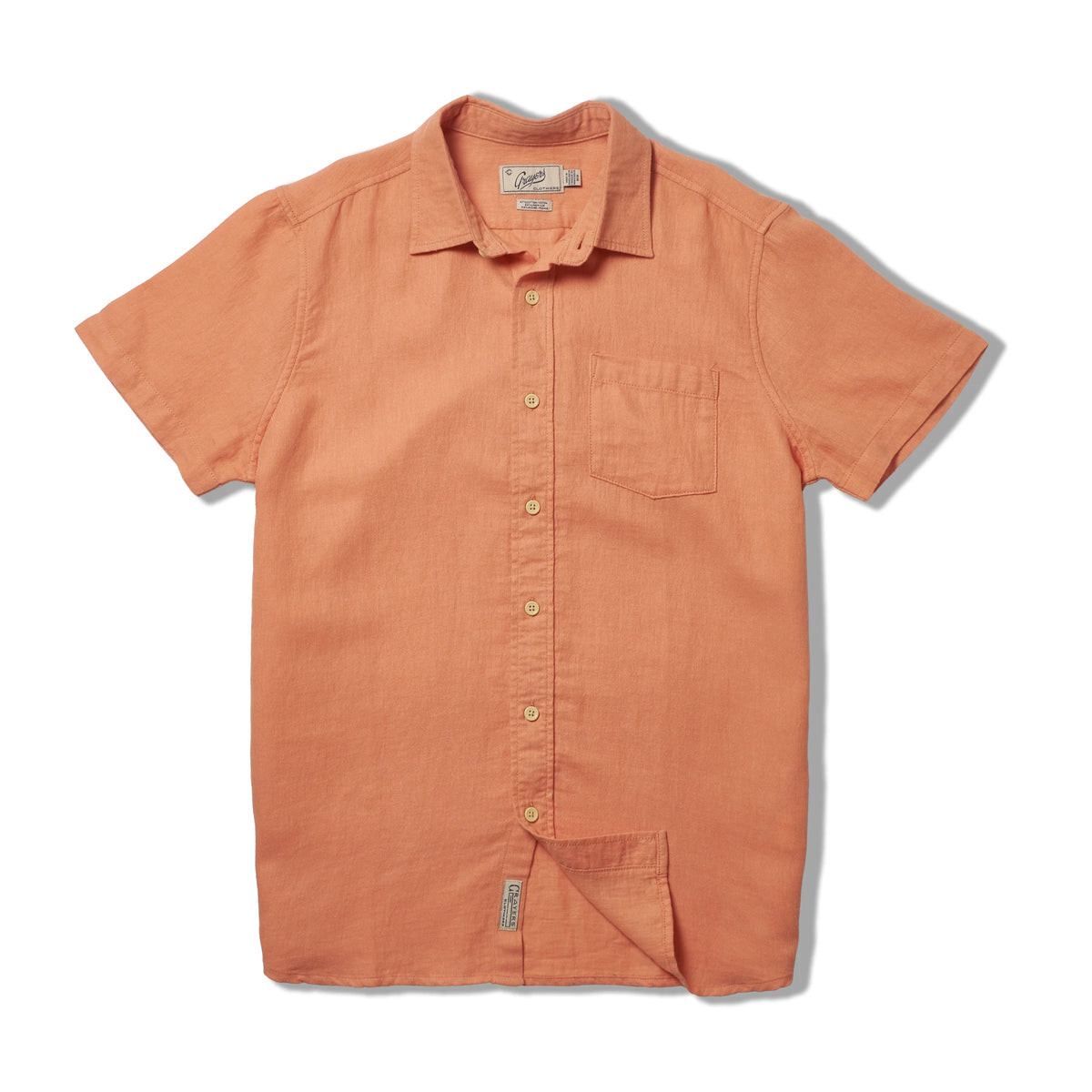 AMALFI TEXTURED HEMP LINEN SS SHIRT - L.E. & Chalk