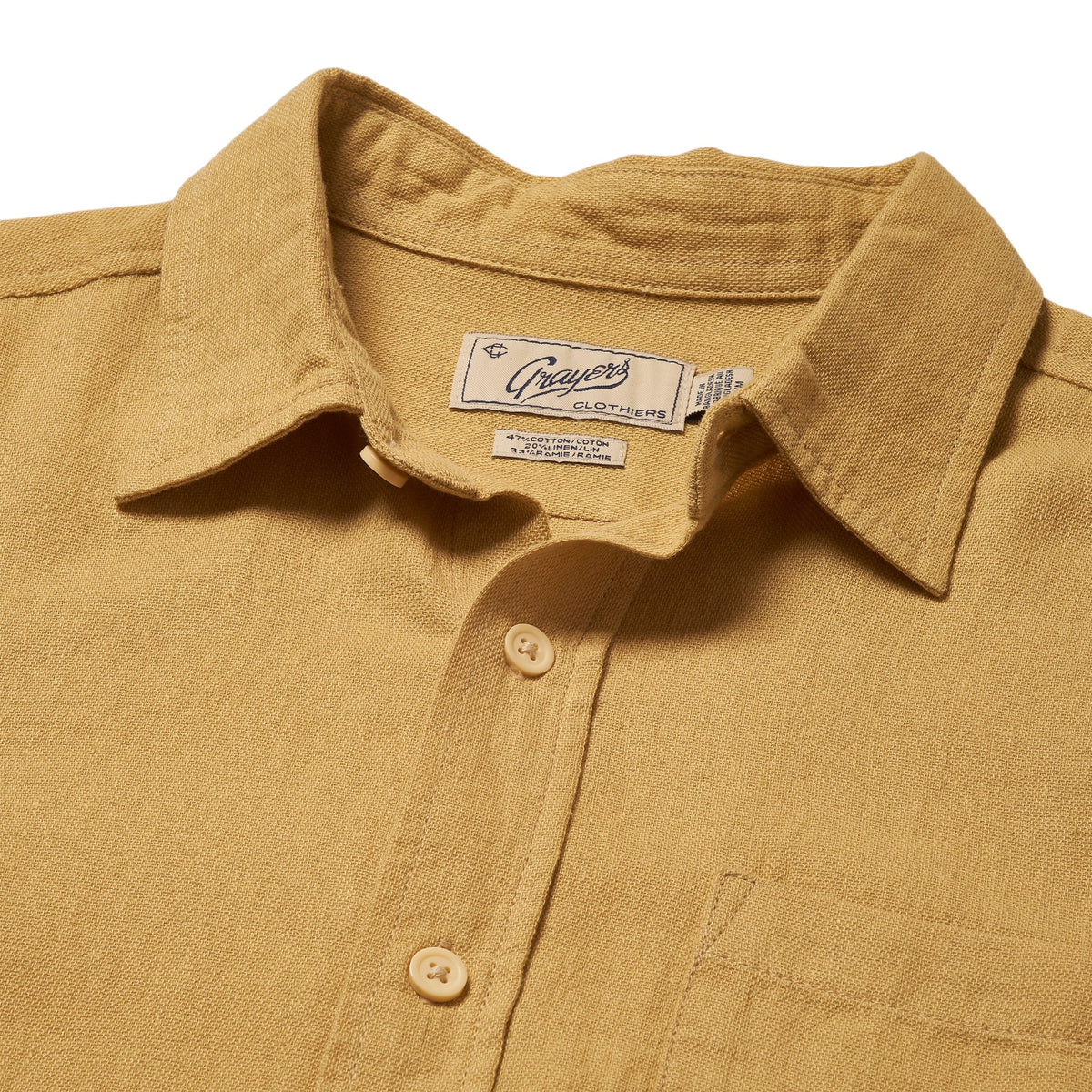AMALFI TEXTURED HEMP LINEN SS SHIRT - L.E. & Chalk