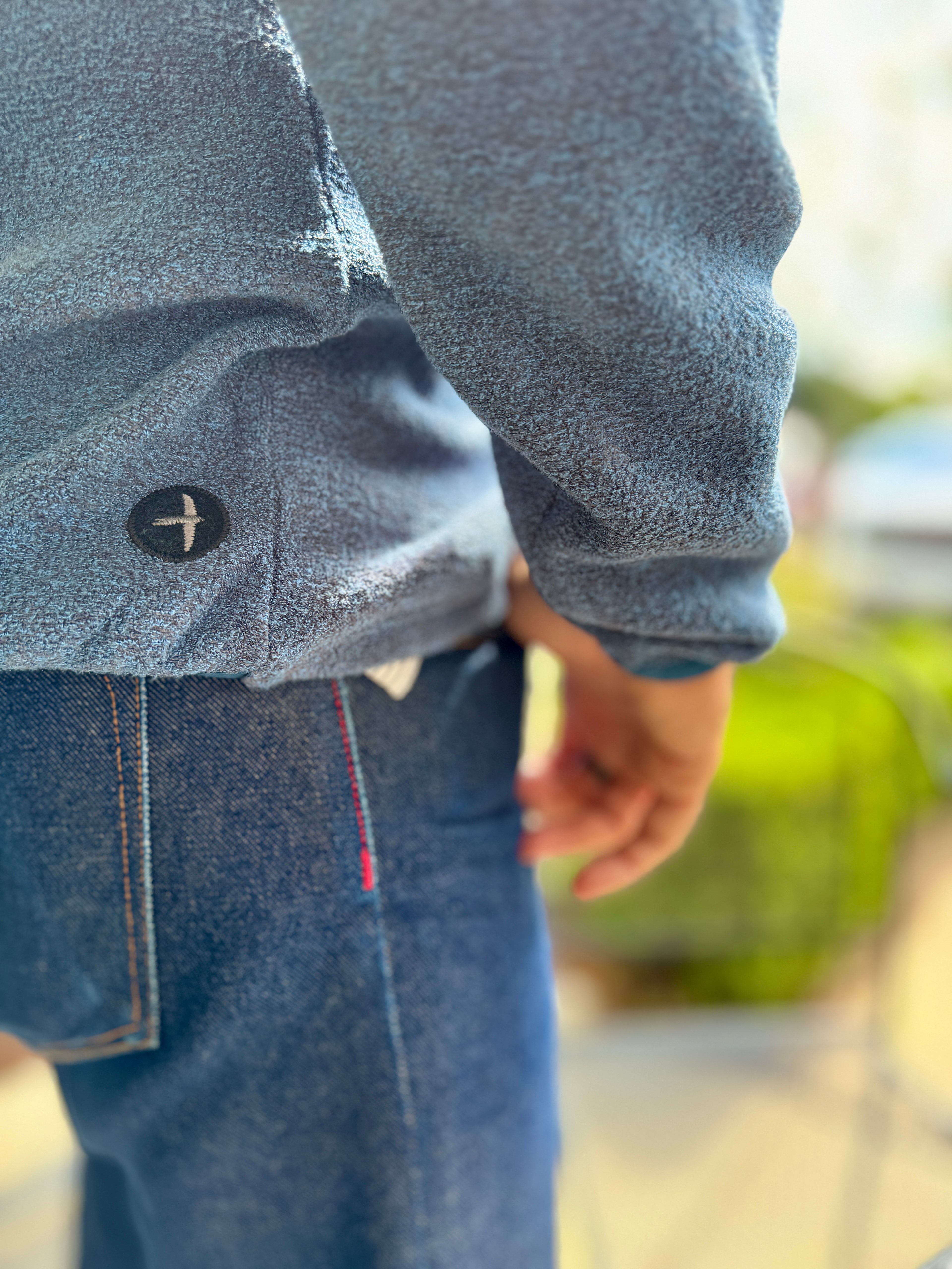 TERRY SNAP-ZIP MOCK
