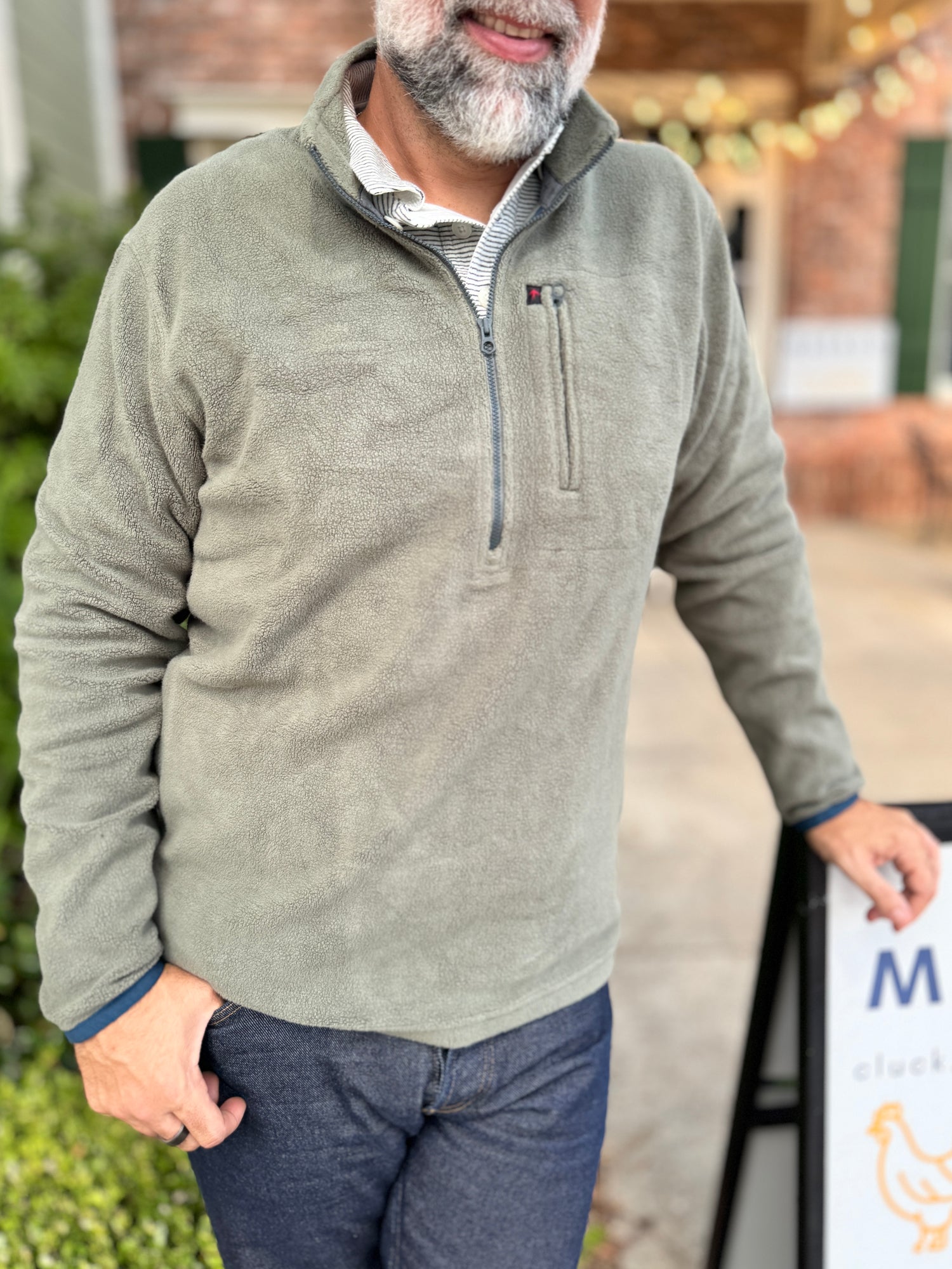 SHEARED FLEECE HALF-ZIP