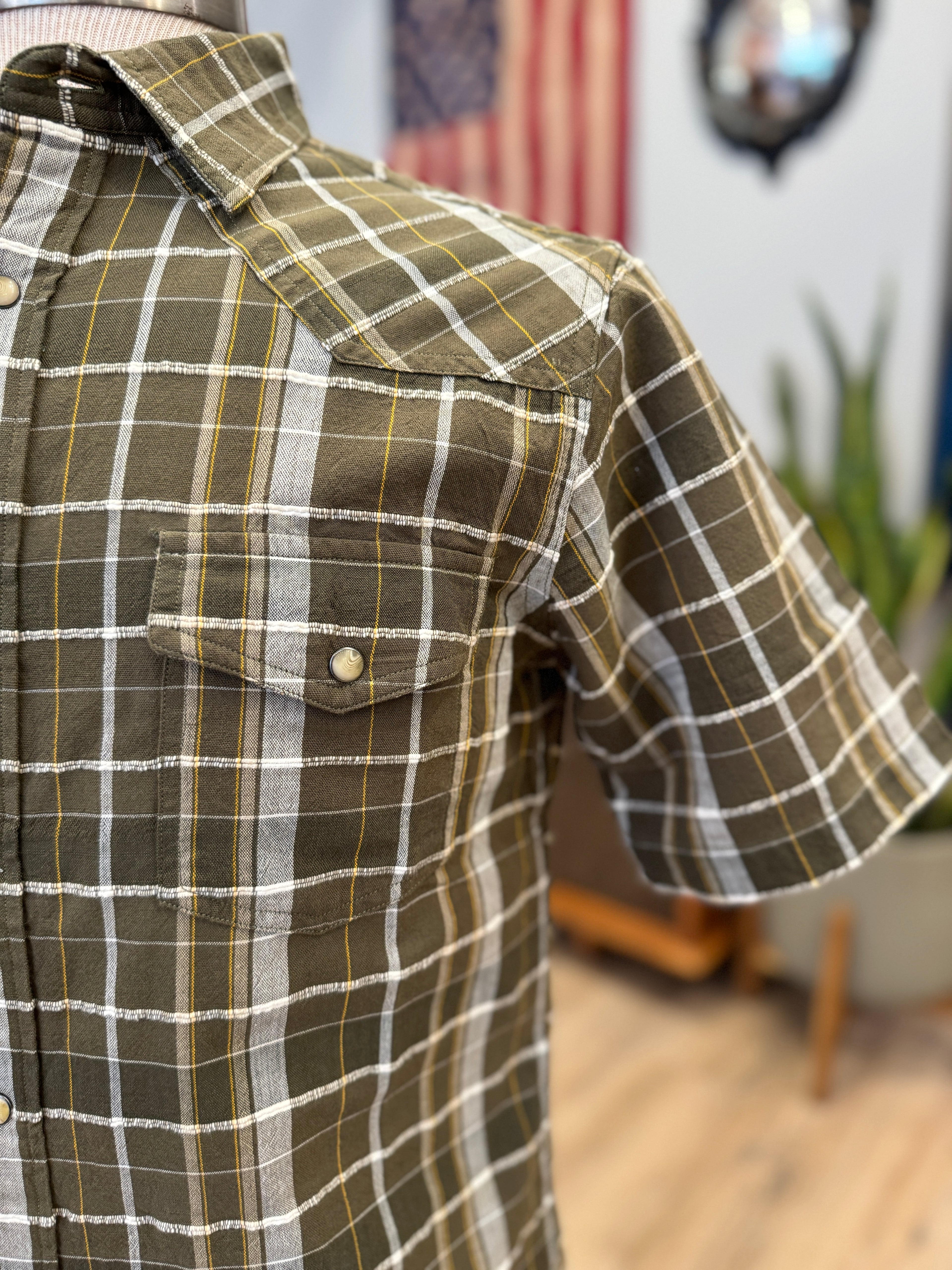 WESTERN STRAIGHT COLLAR SS SHIRT