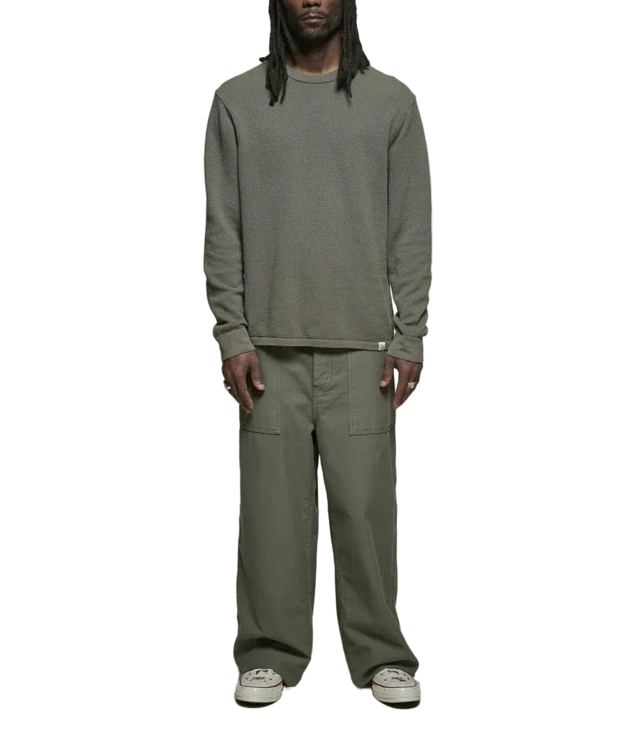 LIGHTWEIGHT WAFFLE KNIT SWEATER - L.E. & Chalk