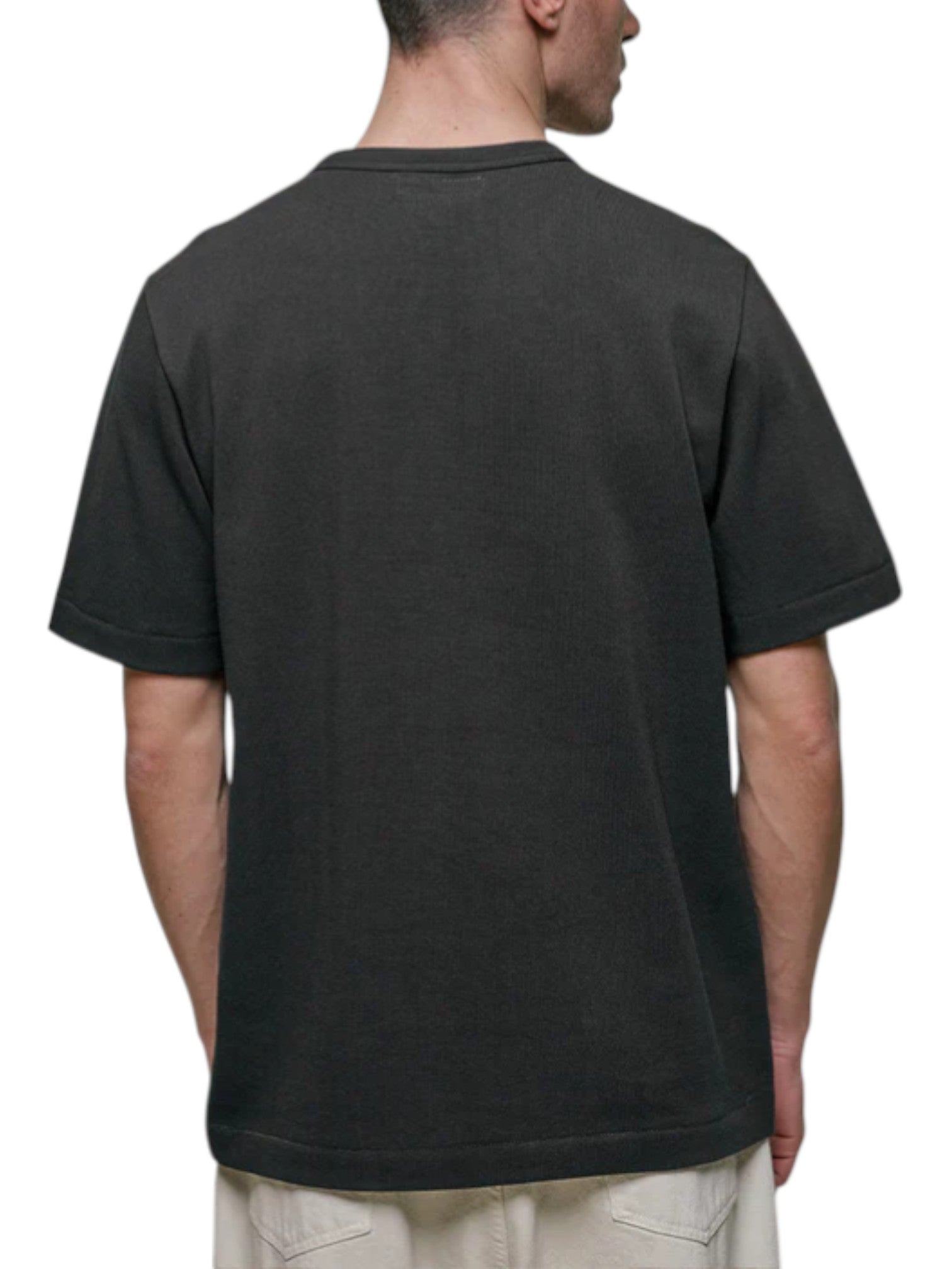 214PK Loopwheeled Relaxed Fit Pikée T-Shirt - L.E. & Chalk