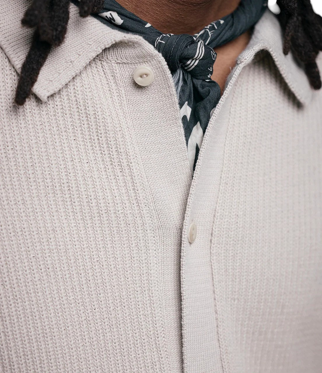 RIBBED COTTON LONG SLEEVE SHIRT