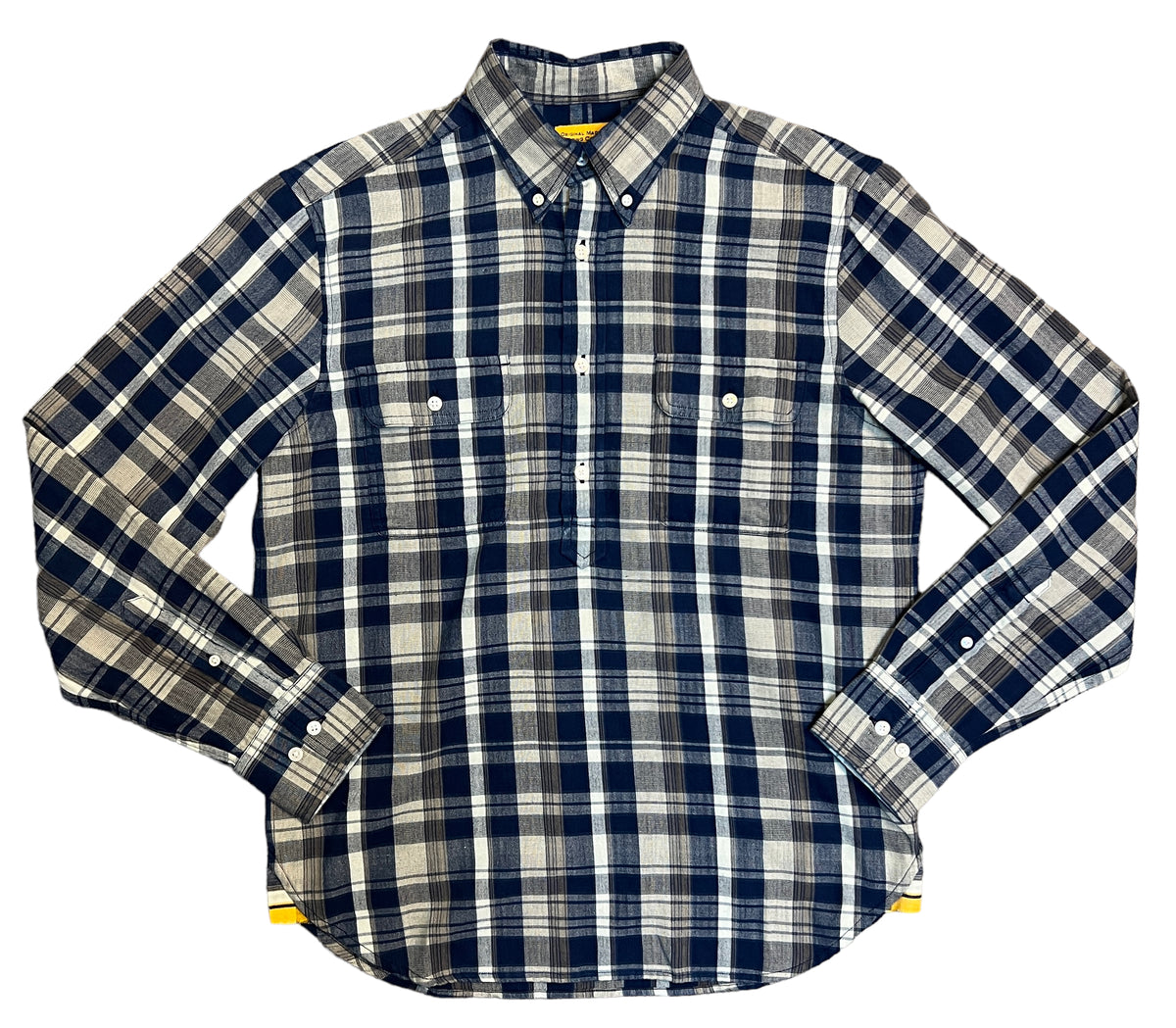 POPOVER BUTTON DOWN COLLAR SHIRT - L.E. & Chalk
