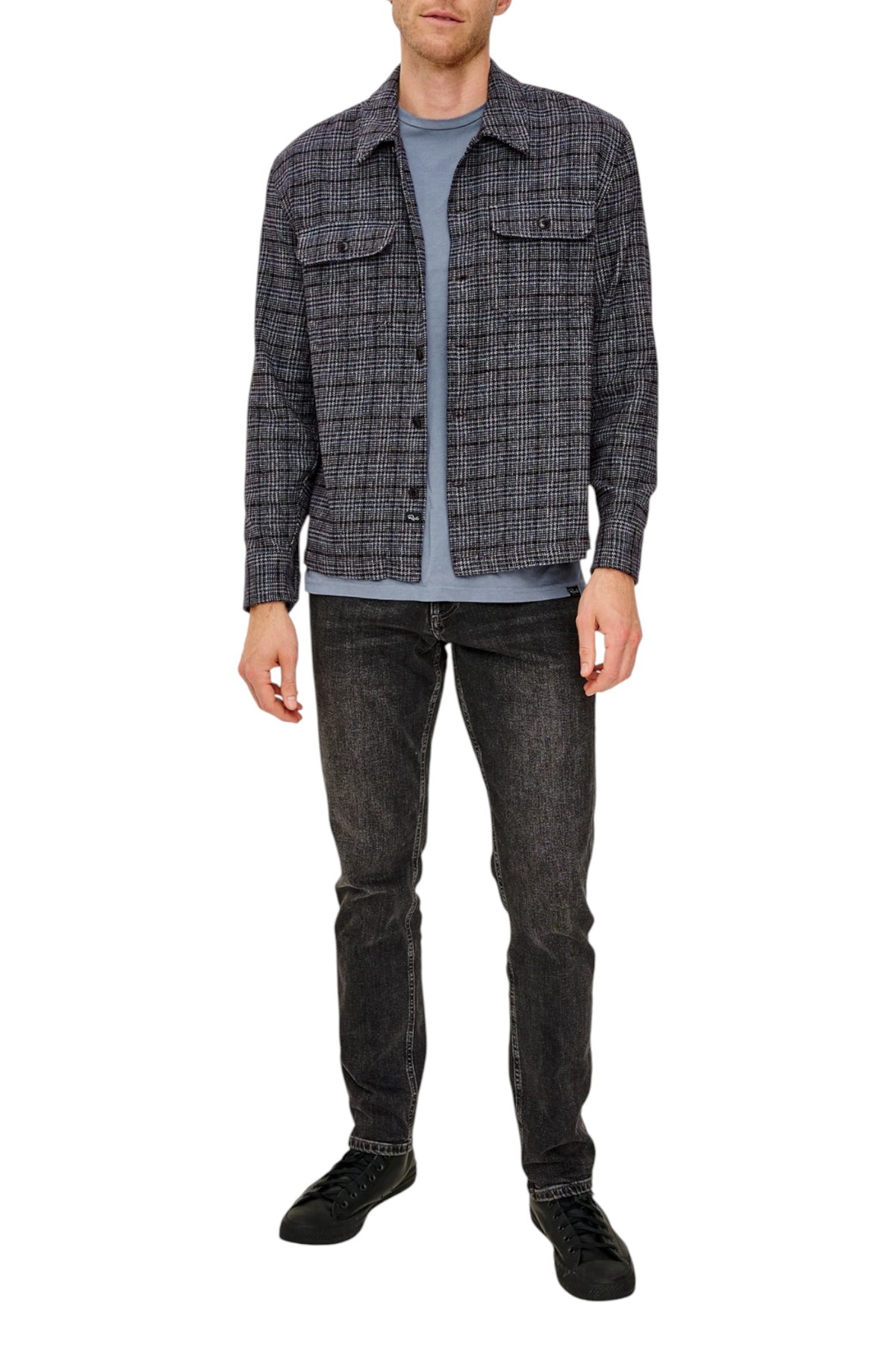 STELLAN SHIRT JACKET - L.E. & Chalk