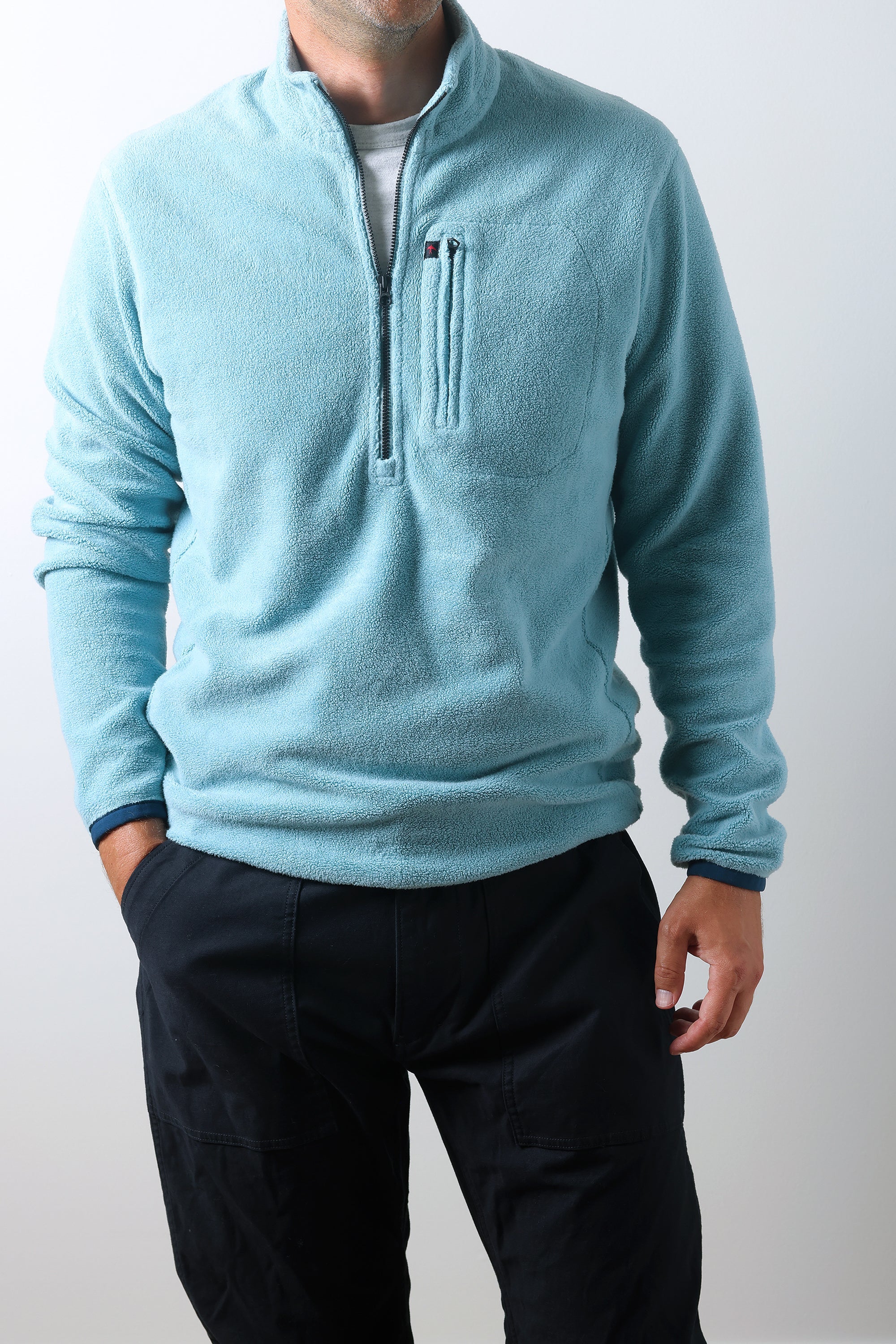 SHEARED FLEECE HALF-ZIP