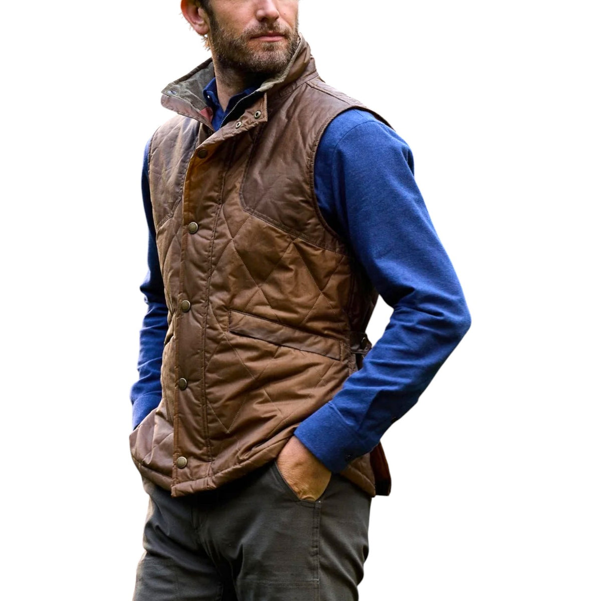 PADDOCK QUILTED VEST - L.E. & Chalk