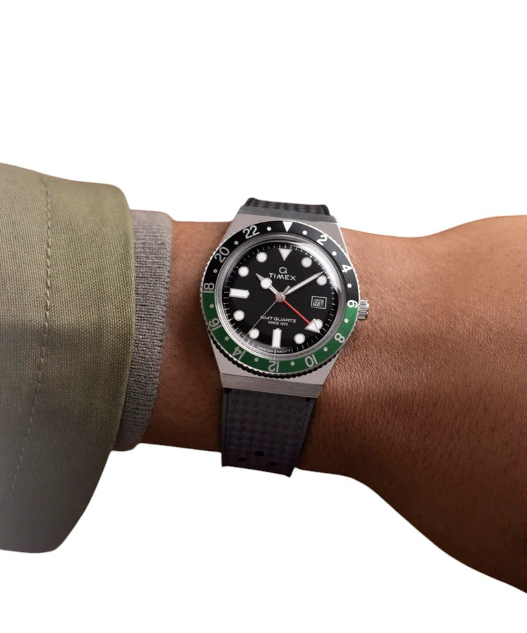 Q TIMEX 38MM SYNTHETIC RUBBER STRAP