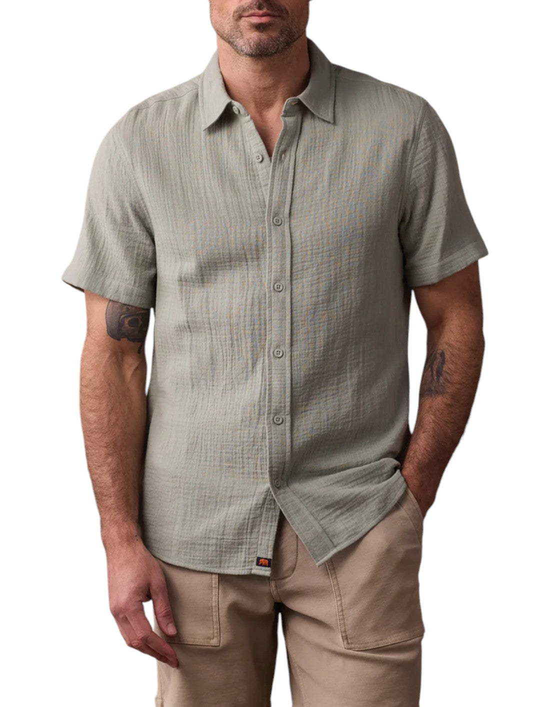 KALO SS BUTTON UP - L.E. & Chalk