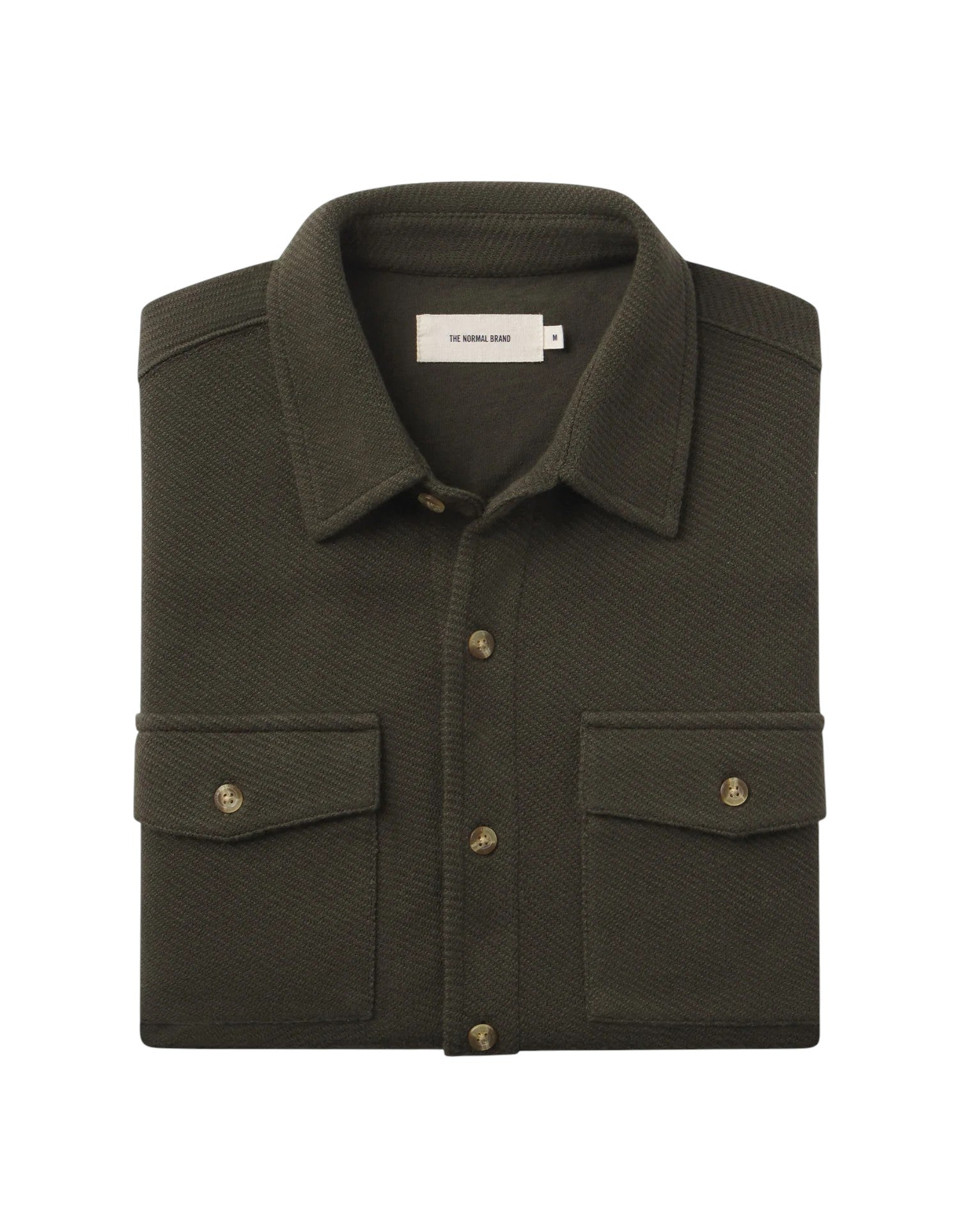 LOOPED TERRY BUTTON UP