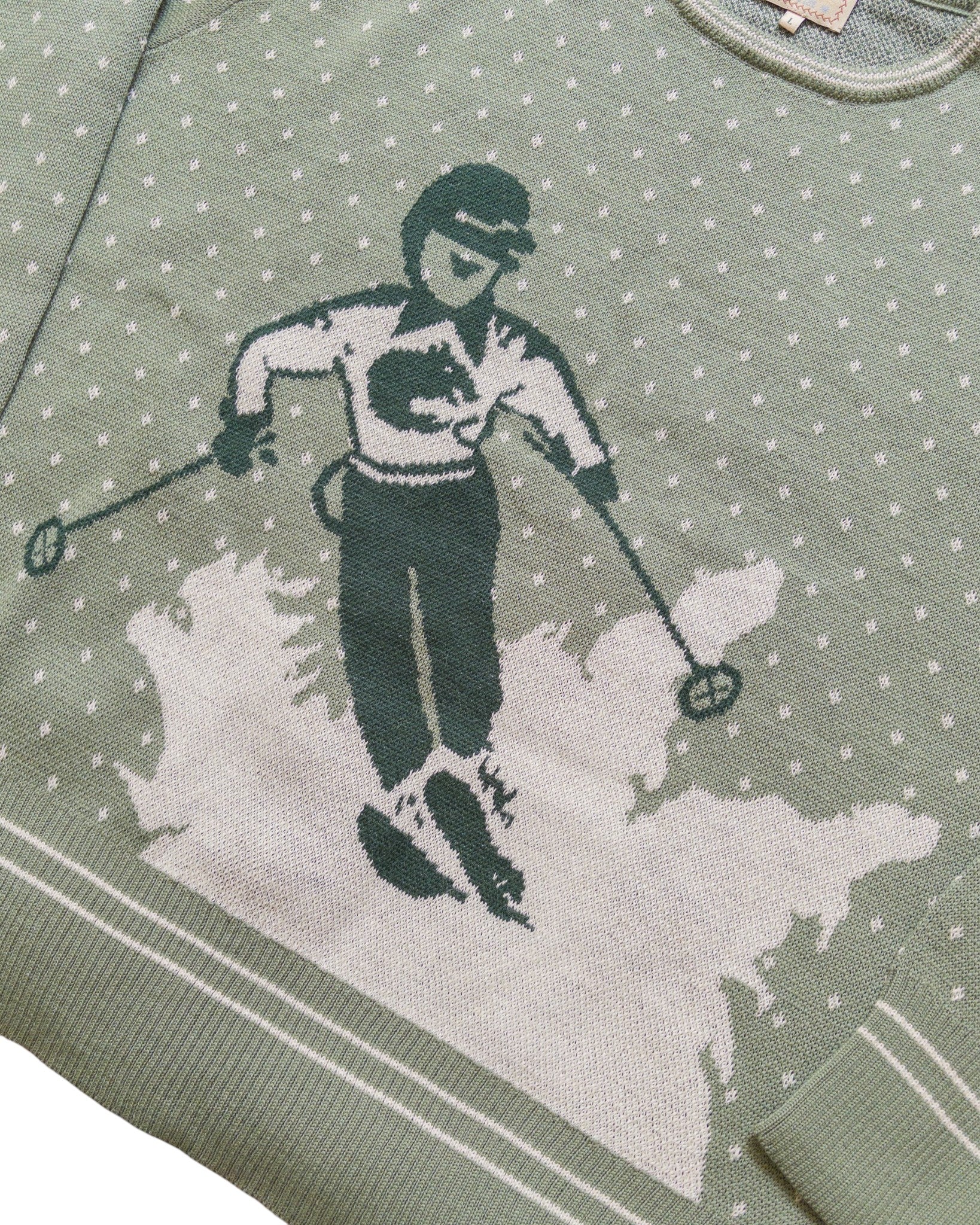 JACQUARD MOTIF MERINO CREWNECK SWEATER