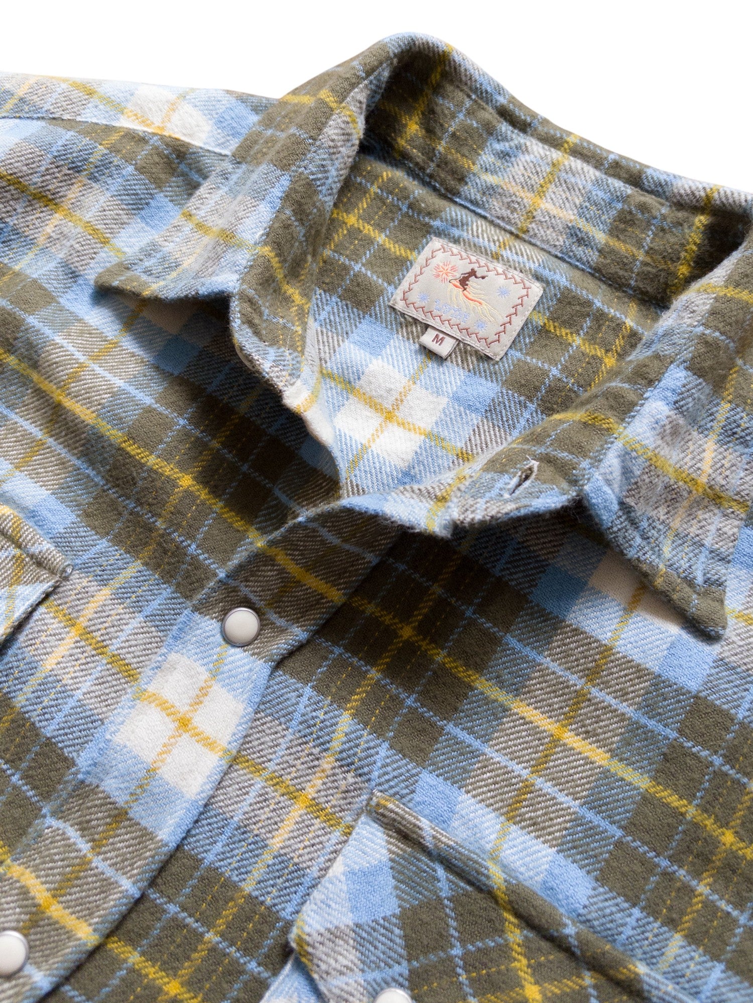 WASHED FLANNEL PEARLSNAP SHIRT