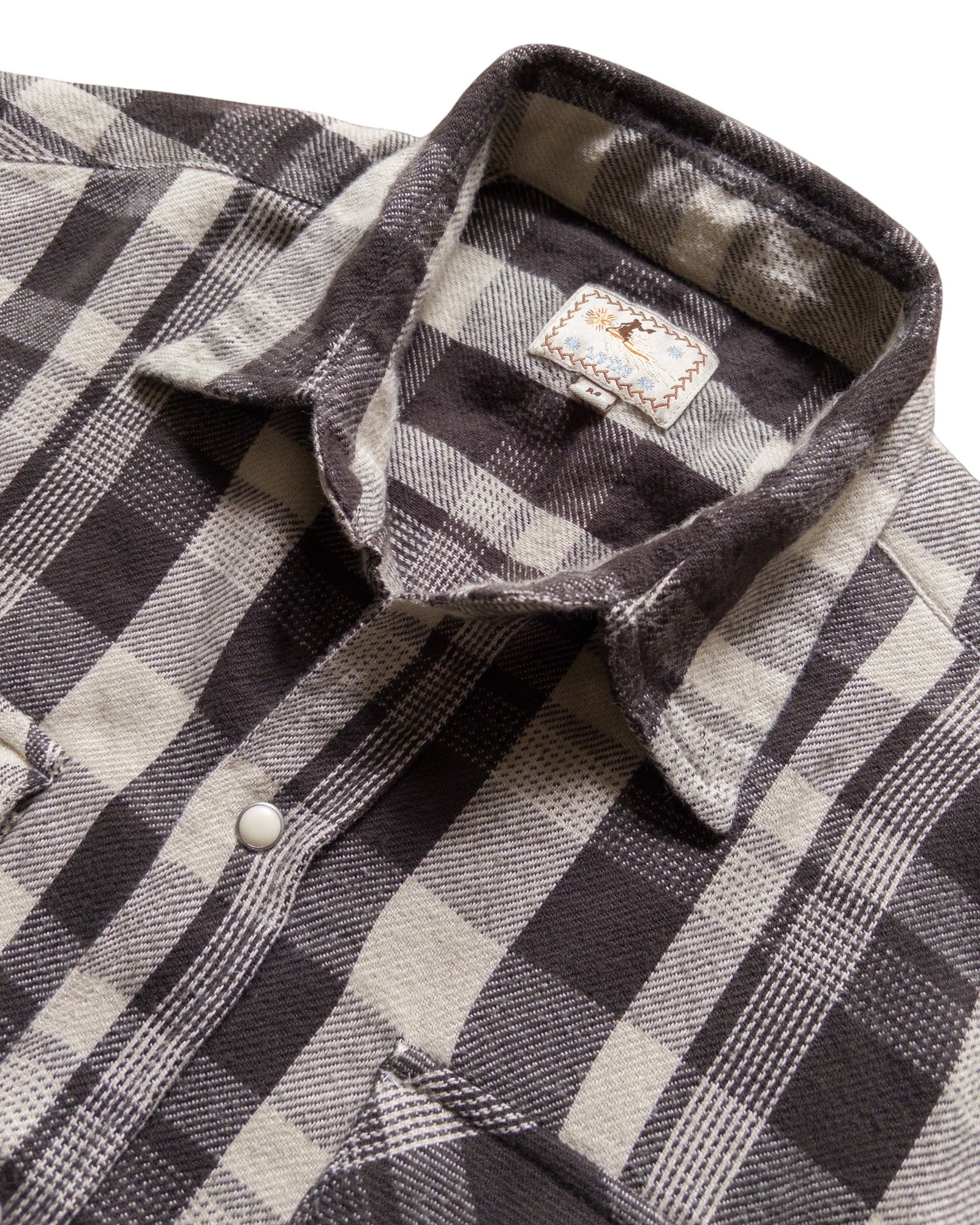 WASHED FLANNEL PEARLSNAP SHIRT