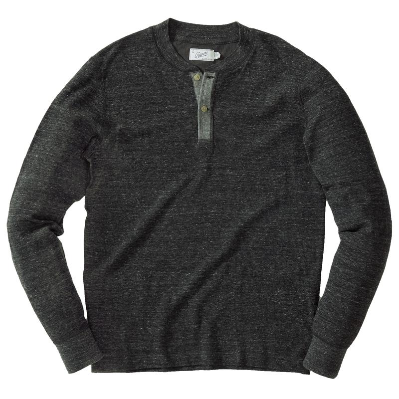 WINDSOR DOUBLE CLOTH HENLEY - L.E. & Chalk
