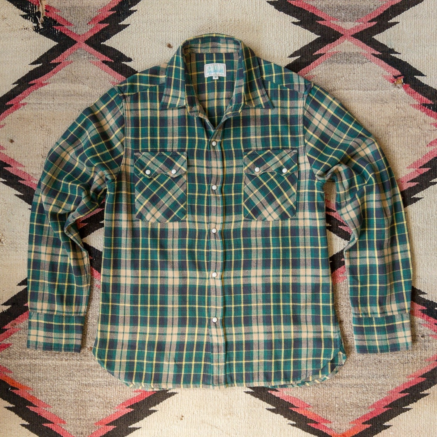 WASHED FLANNEL PEARLSNAP SHIRT