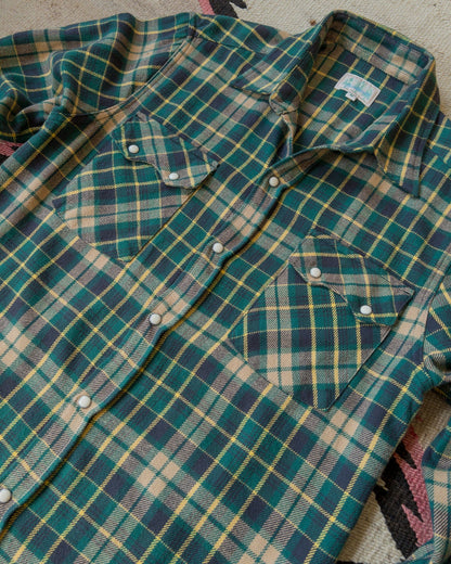 WASHED FLANNEL PEARLSNAP SHIRT