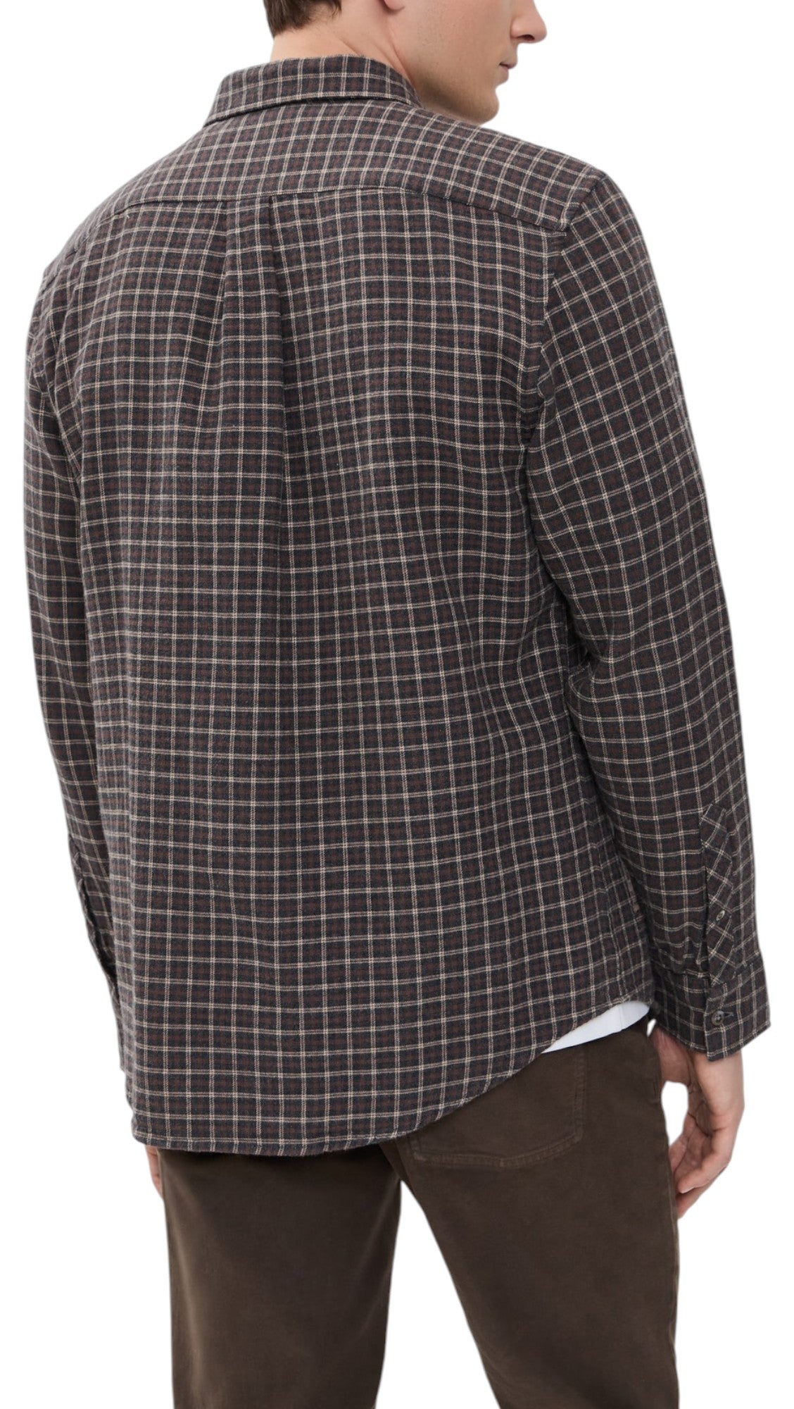 BRUSHED DOUBLE WINDOW PLAID HUTCHESON SPORT SHIRT