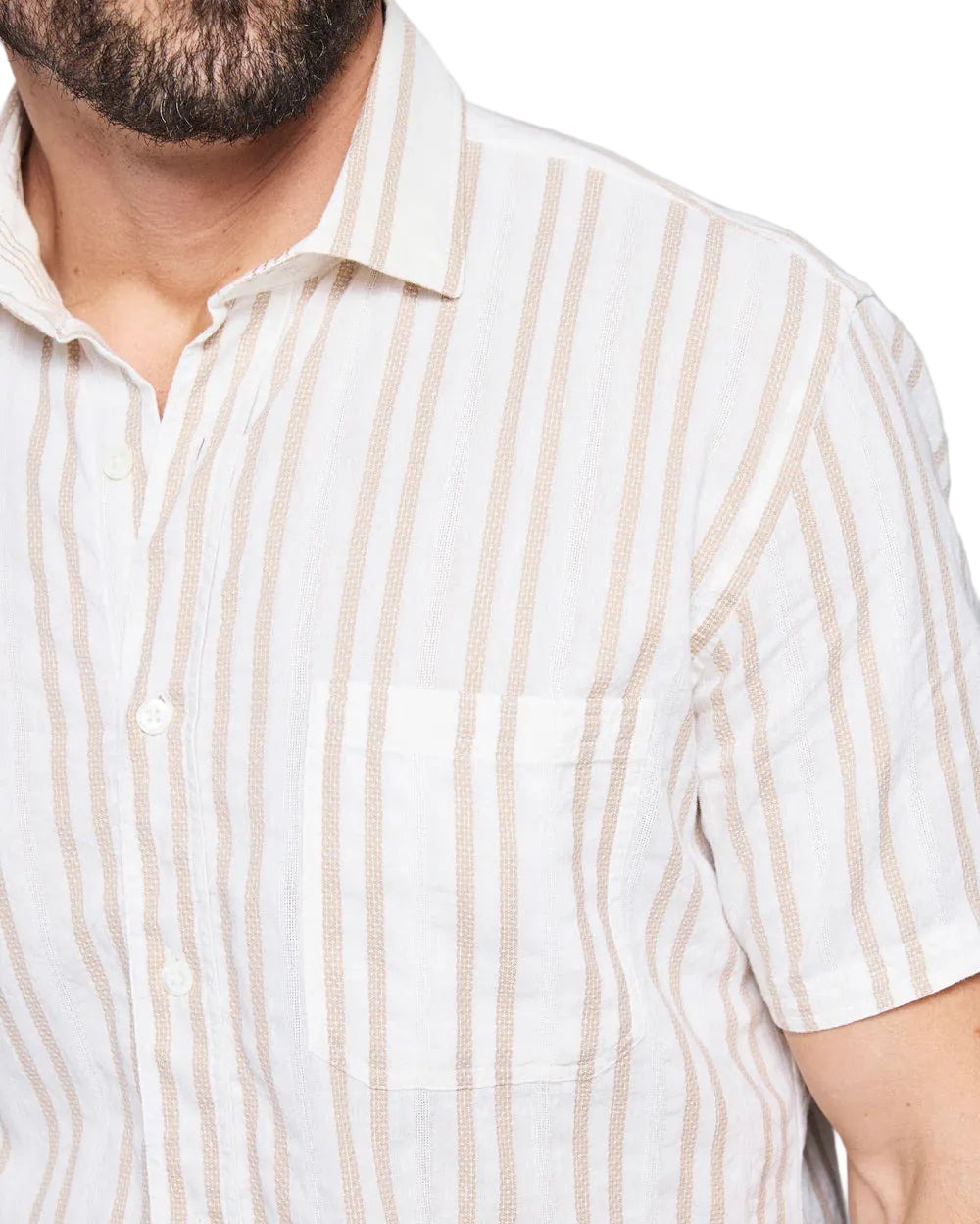 SS TEXTURED DOBBY STRIPE CONTRAST TREME