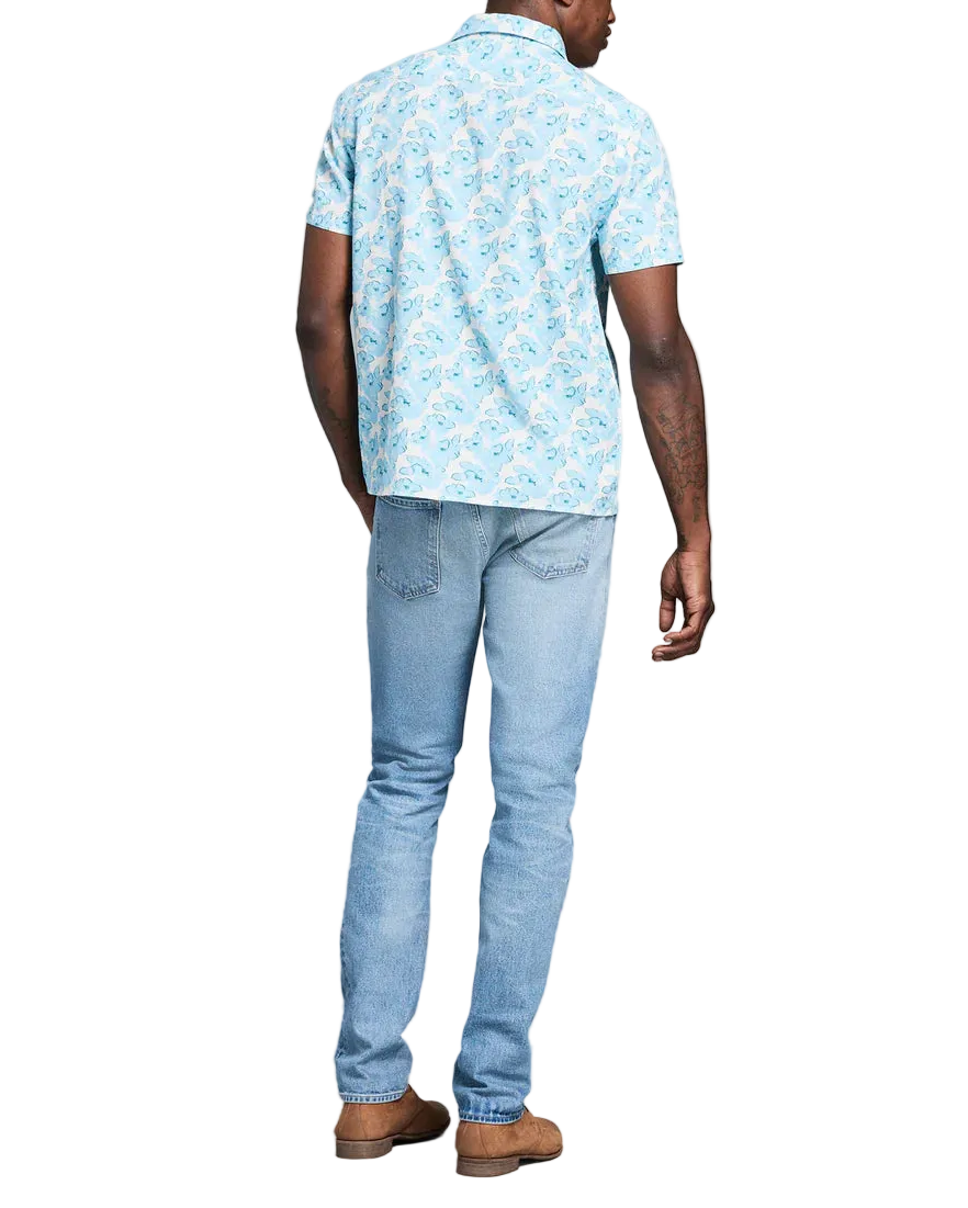 SS TEXTURED PAINTED FLORAL TREME SHIRT