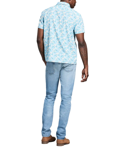 SS TEXTURED PAINTED FLORAL TREME SHIRT