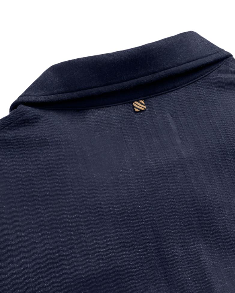 HERRINGBONE POLO LONG SLEEVE