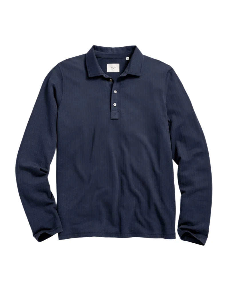 HERRINGBONE POLO LONG SLEEVE