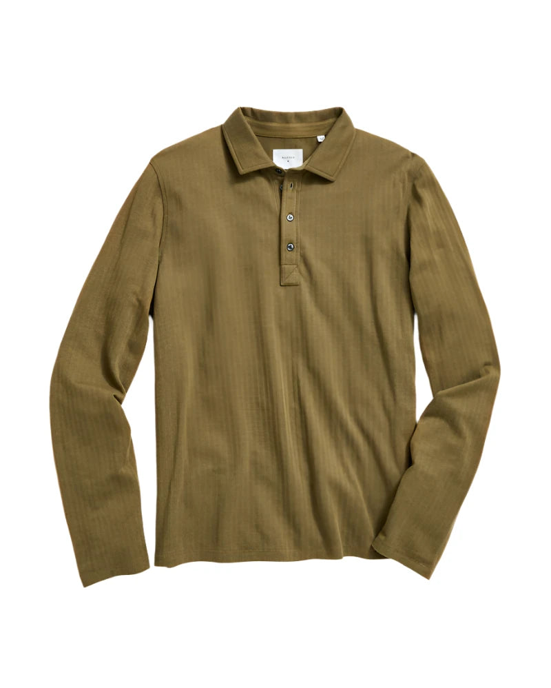 HERRINGBONE POLO LONG SLEEVE