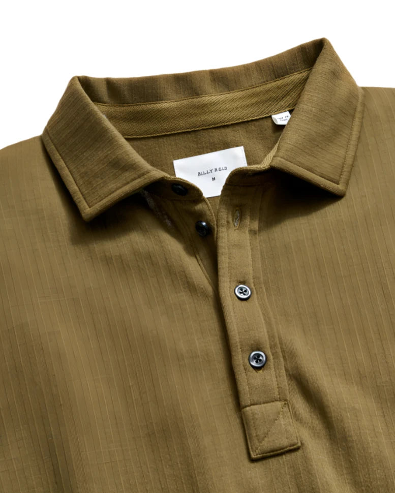 HERRINGBONE POLO LONG SLEEVE