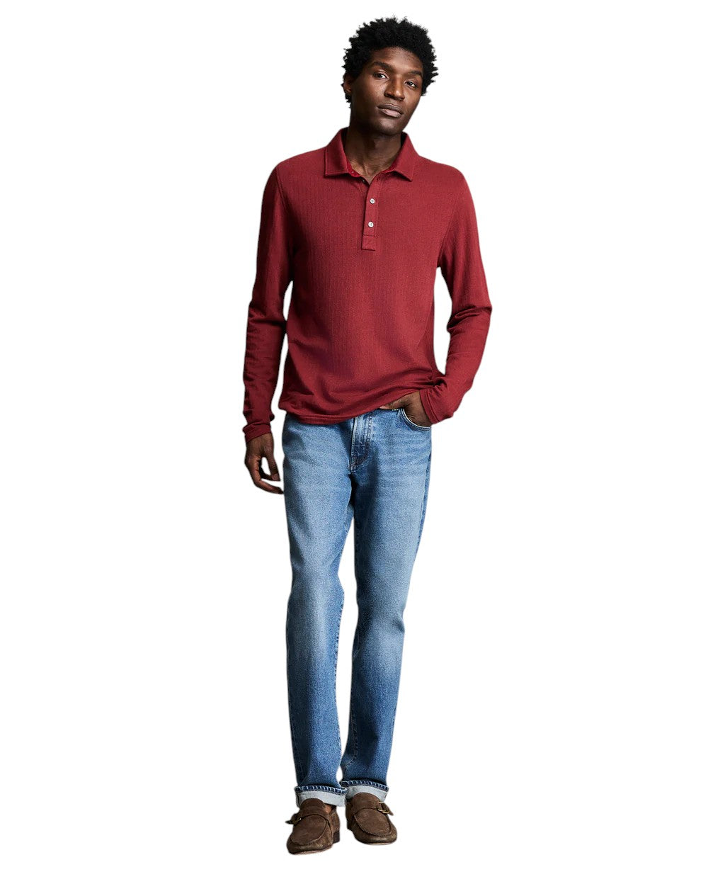 LS HERRINGBONE POLO