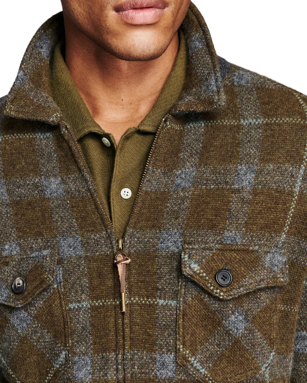 NUMAJIRI PLAID KNIT JACKET