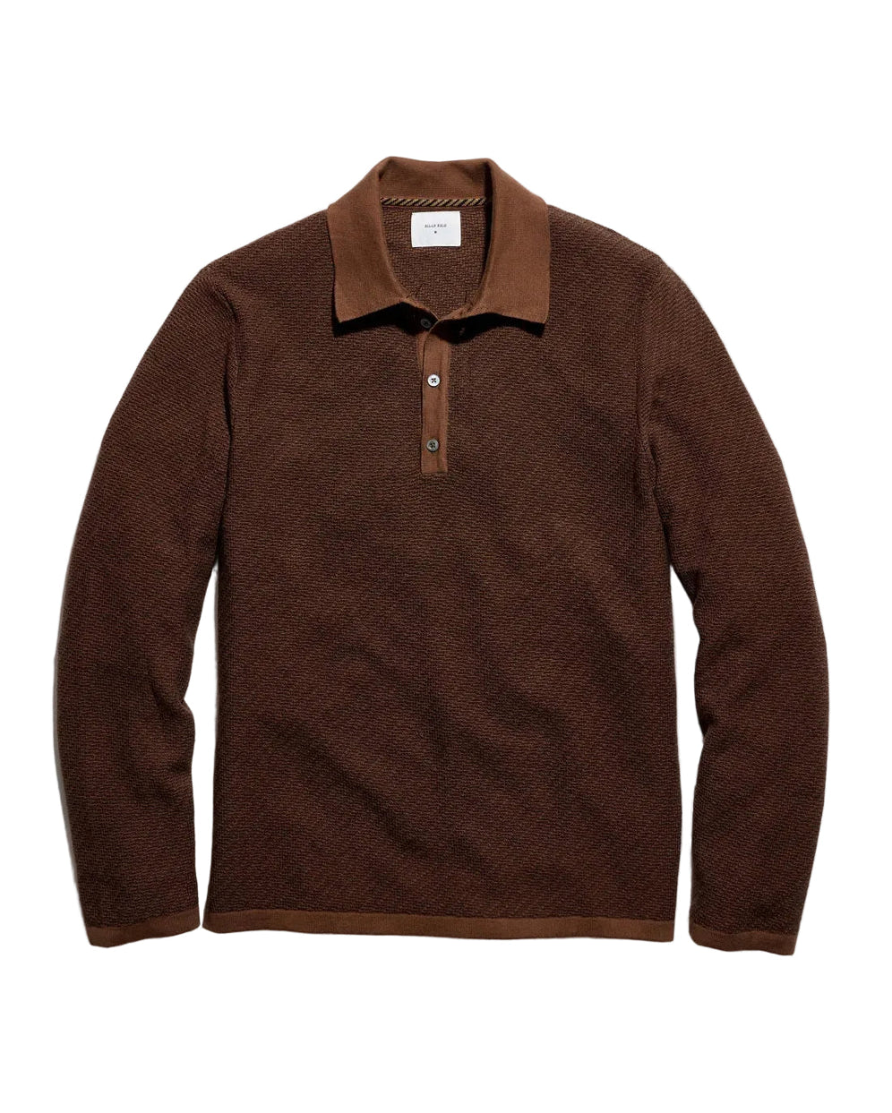 LS STEP JACQUARD SWEATER POLO